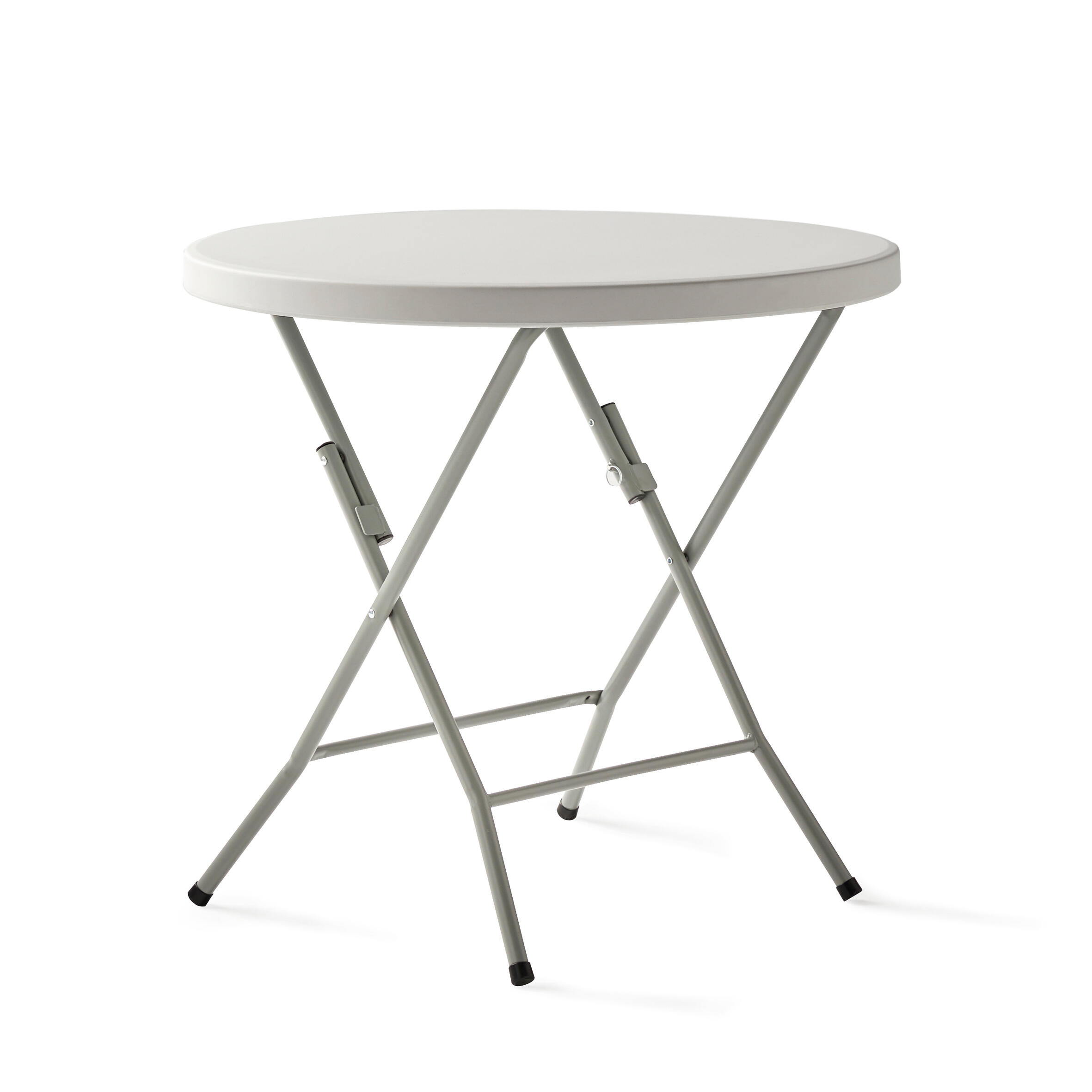 Mesa plegable de jardín de acero catering blanco de 80x74 cm