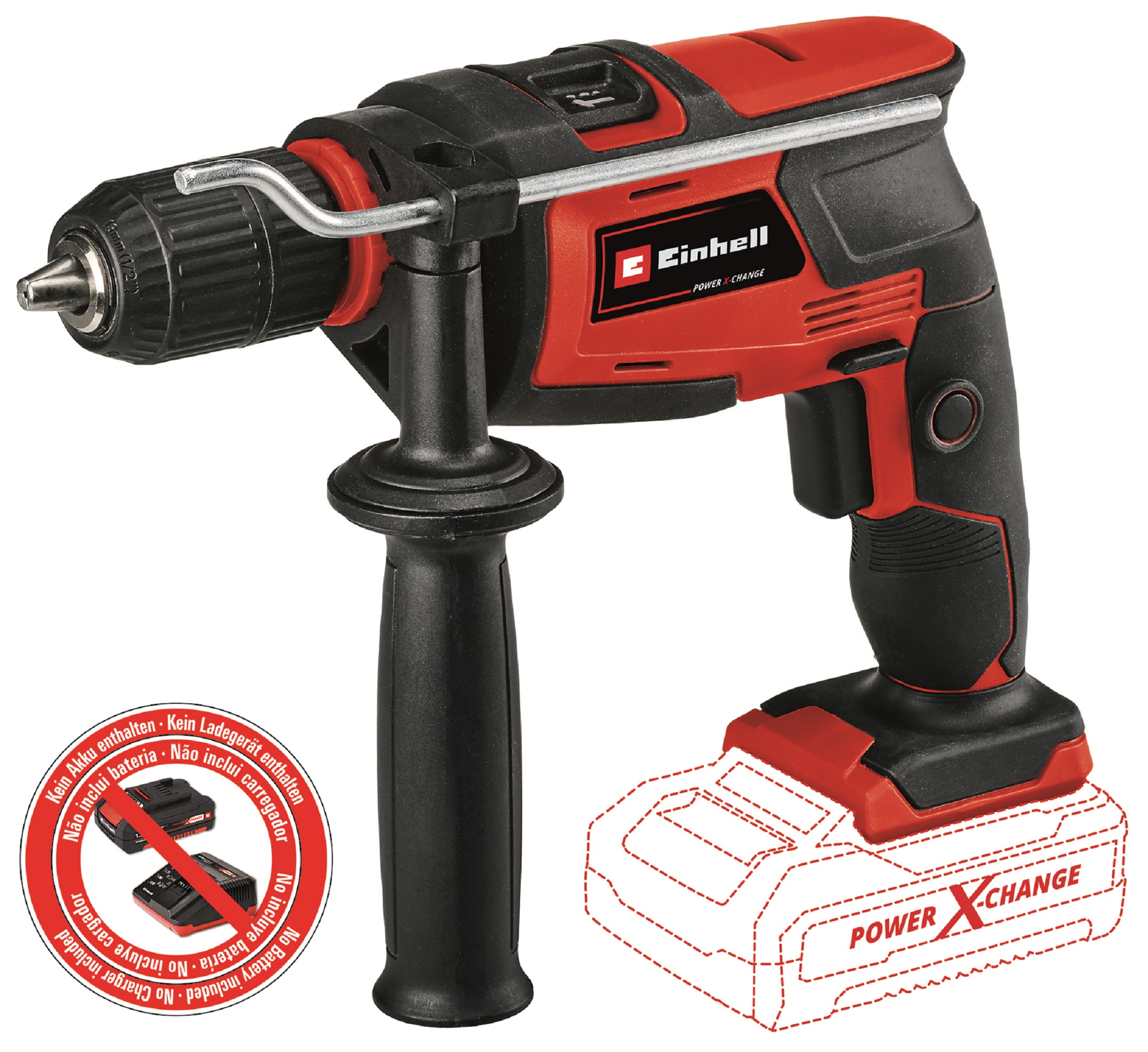 Taladro percutor a batería einhell expert tc-id 18 li 18 v - sin batería - compatible con power x-change
