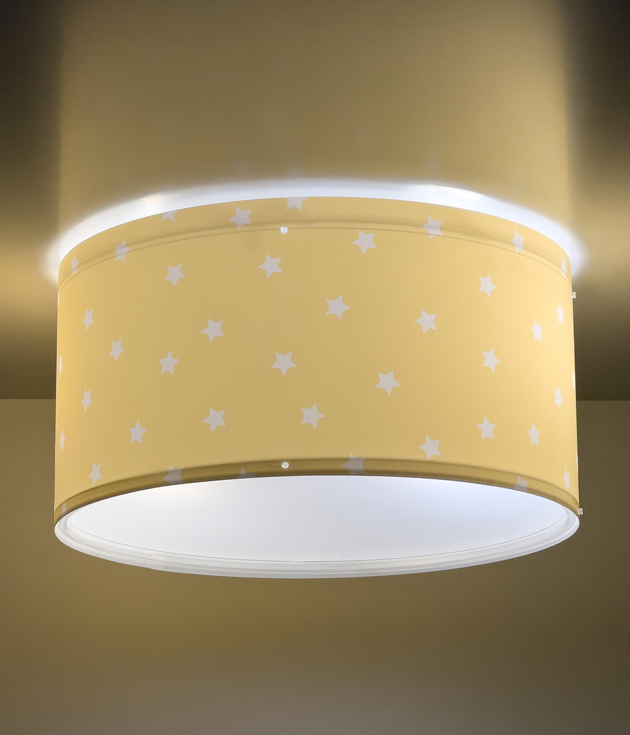 Plafón star light 2 luces e27 amarillo infantil 33 cm