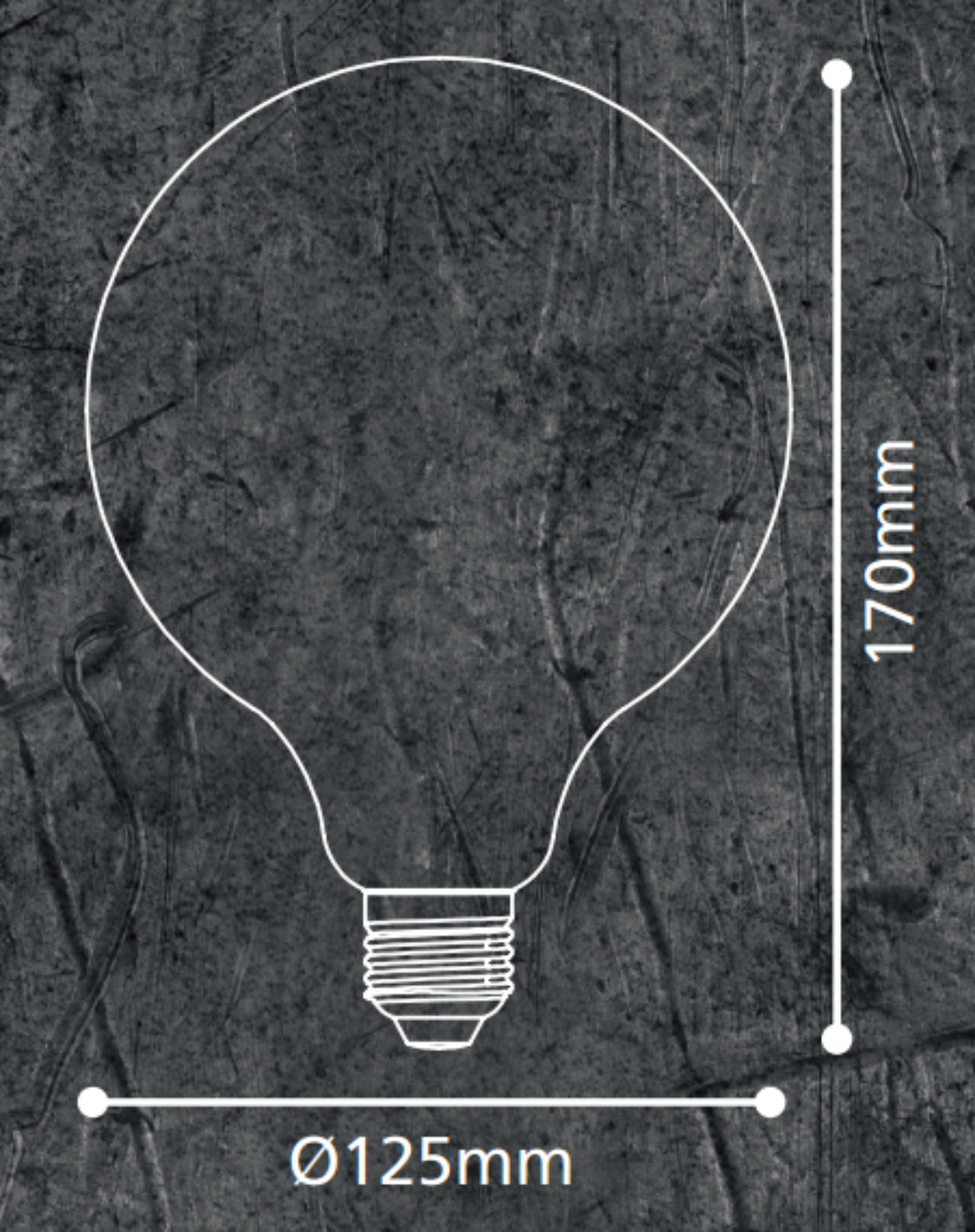 Lâmpada led e27 g125 4w iris 2000k - 4
