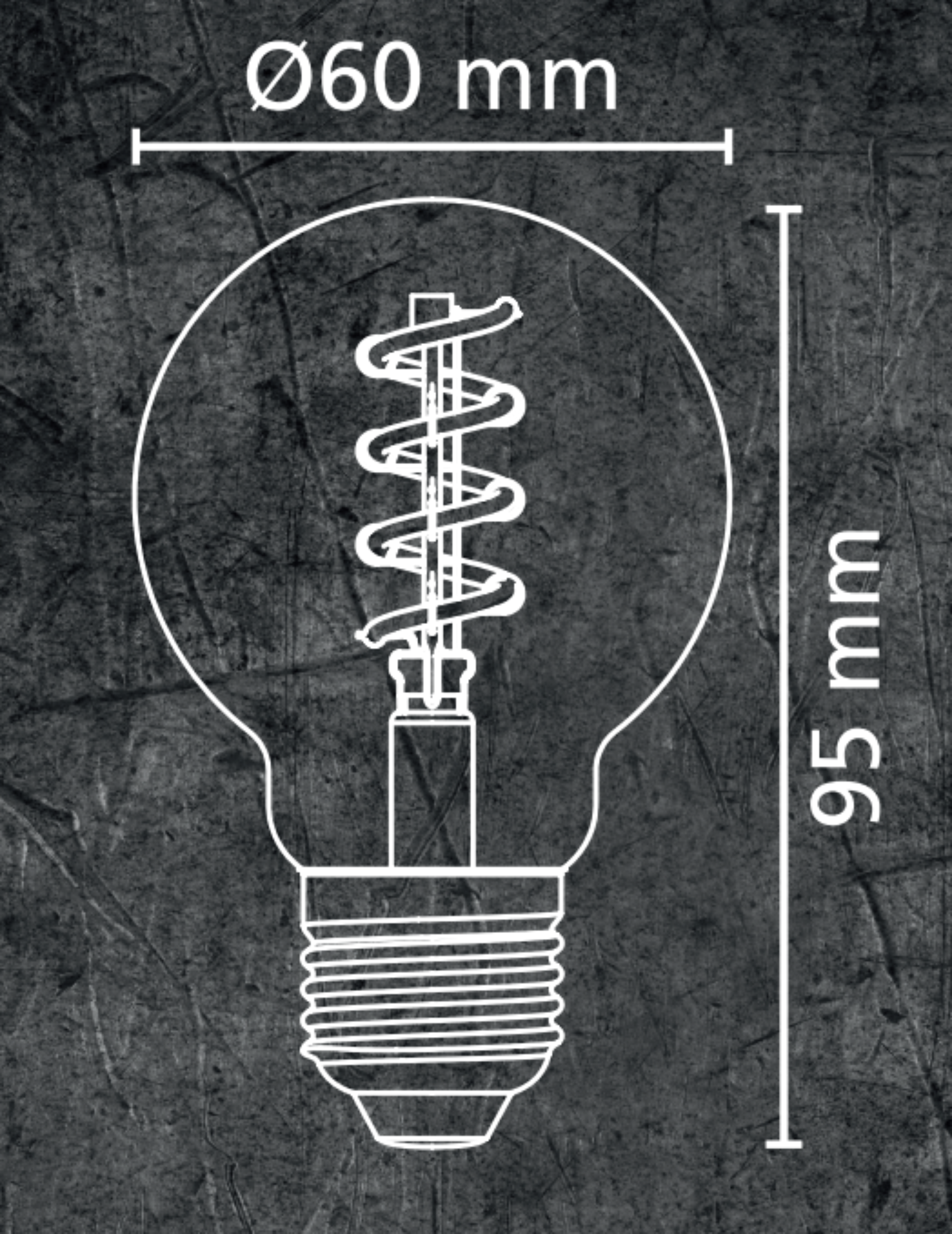 Lâmpada led decorativa E27 100 lm 2000k regulável vidro escuro - 4