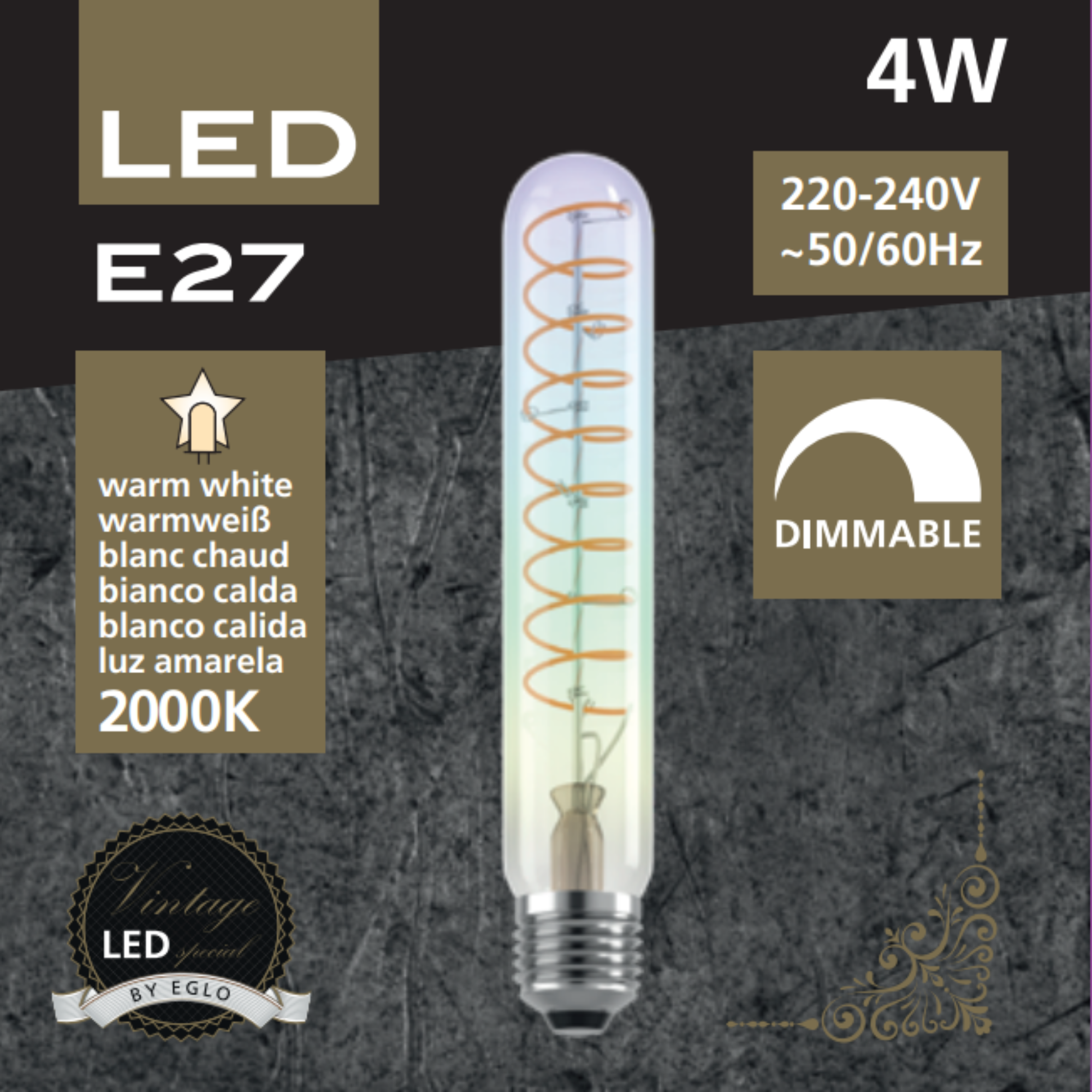 Lâmpada led decorativa E27 200 lm 2000K regulável - 5