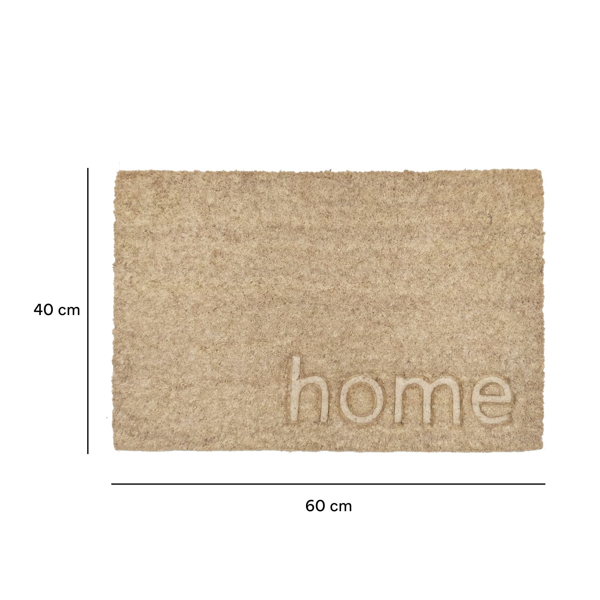 Felpudo coco Home  beige 60 x40 cm - 2