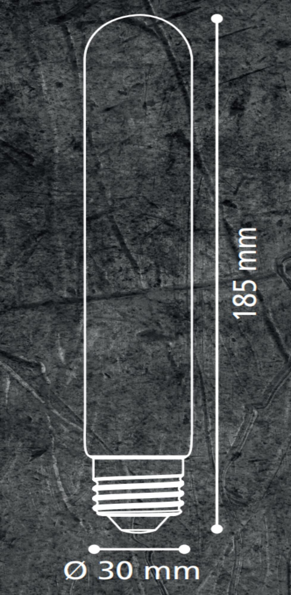Lâmpada led vintage E27 T30 1700K - 3