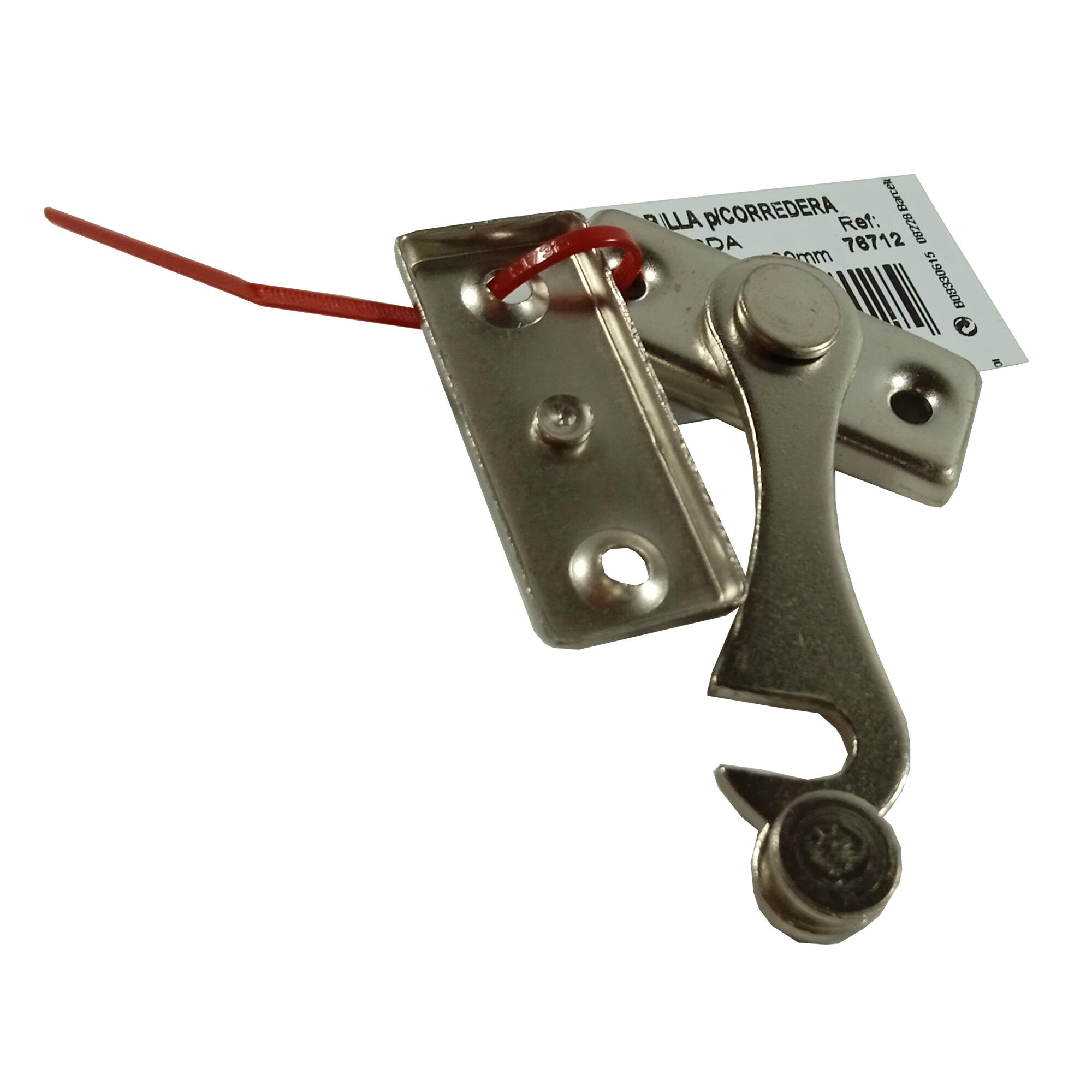 Aldabilla puerta corredera 80mm niquel izquierda cc - 2