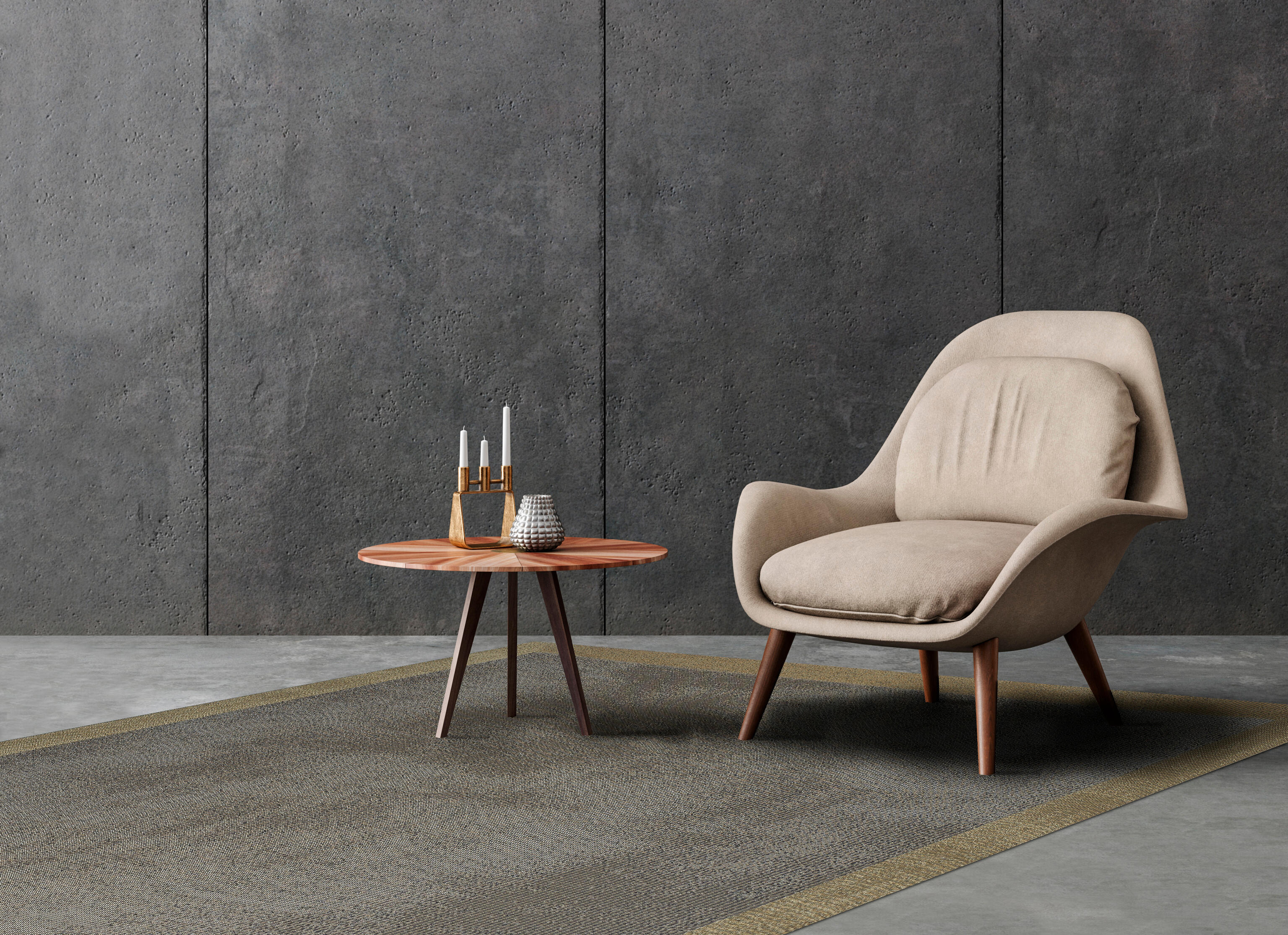 Alfombra pie de cama exterior/interior pvc Teplon 70x120cm tejido plano base antideslizante marco grafito / platino - 2