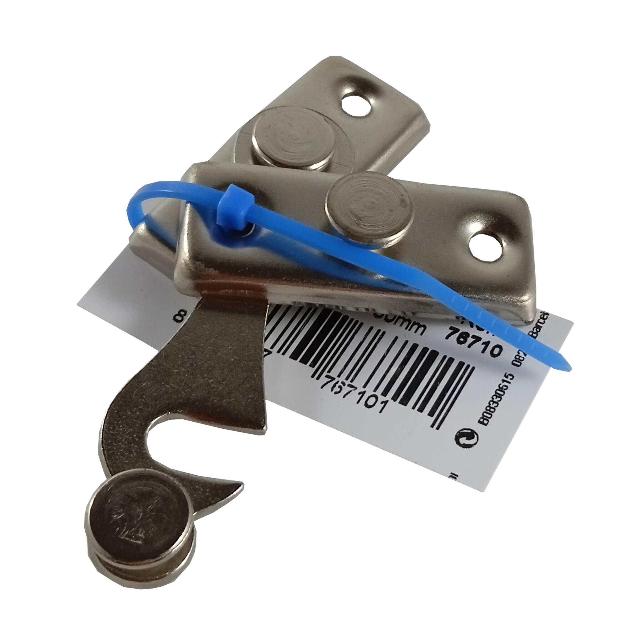 Aldabilla puerta corredera 80mm niquel derecha cc - 2