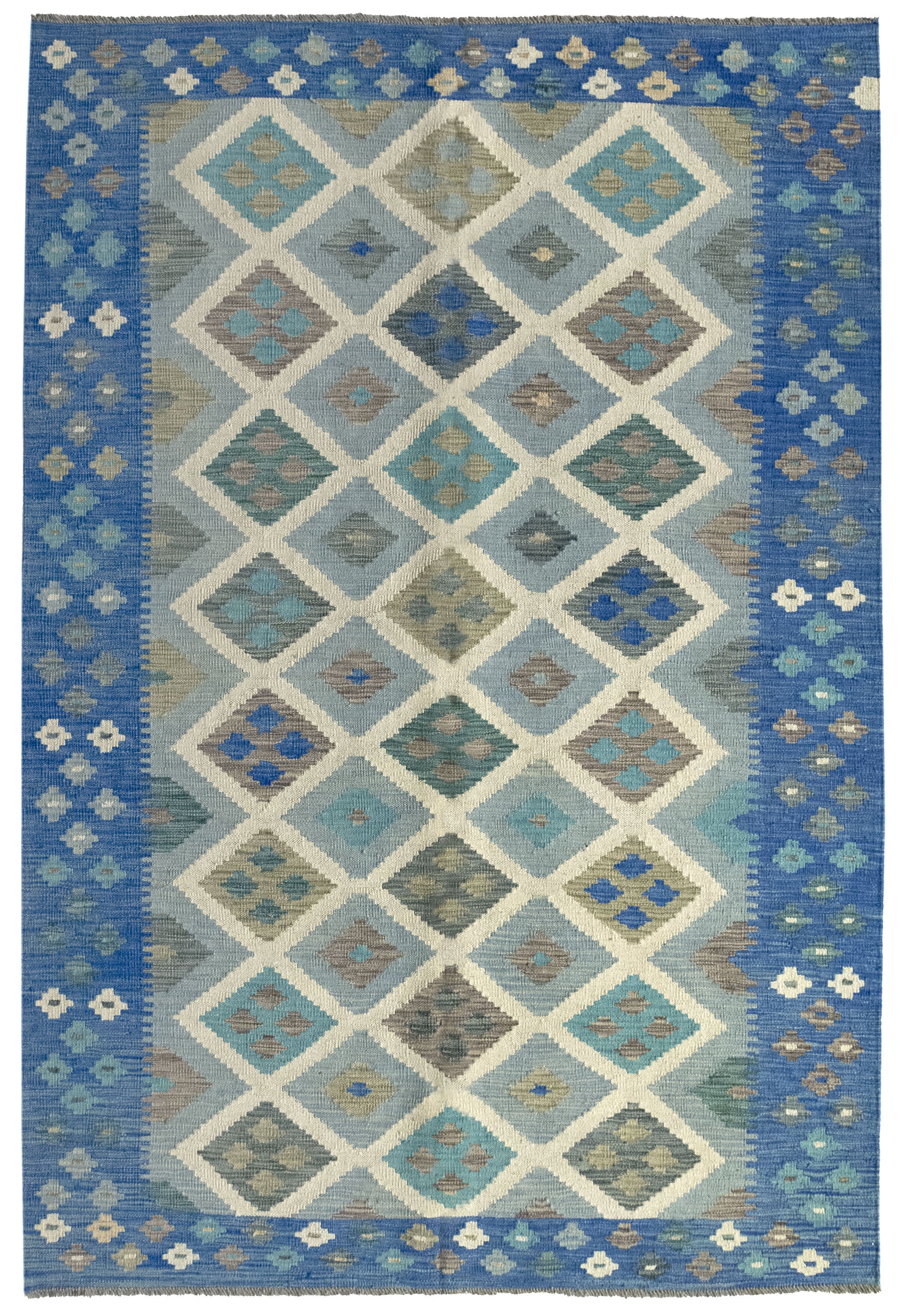 Alfombra lana tejido plano kilim herat 3 multicolor 170x240cm