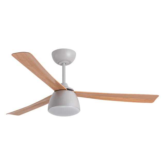 Ventilador de techo con luz silencioso DC 35W con mando ø132 cm Fungo SULION blanco luz CCT 3 aspas| 6 velocidades| modo verano/invierno| recomendado de 13 a 20m²