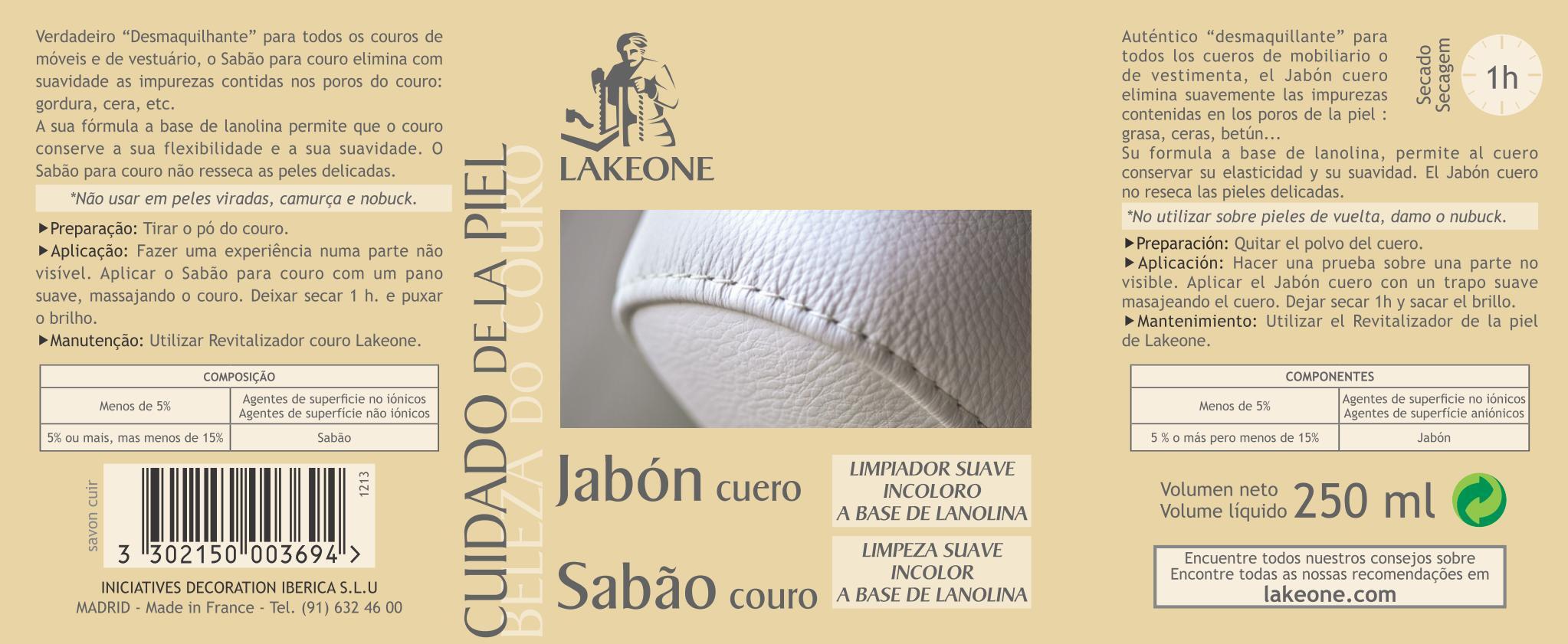 Jabón desengrasante piel LAKEONE 250ml - 2