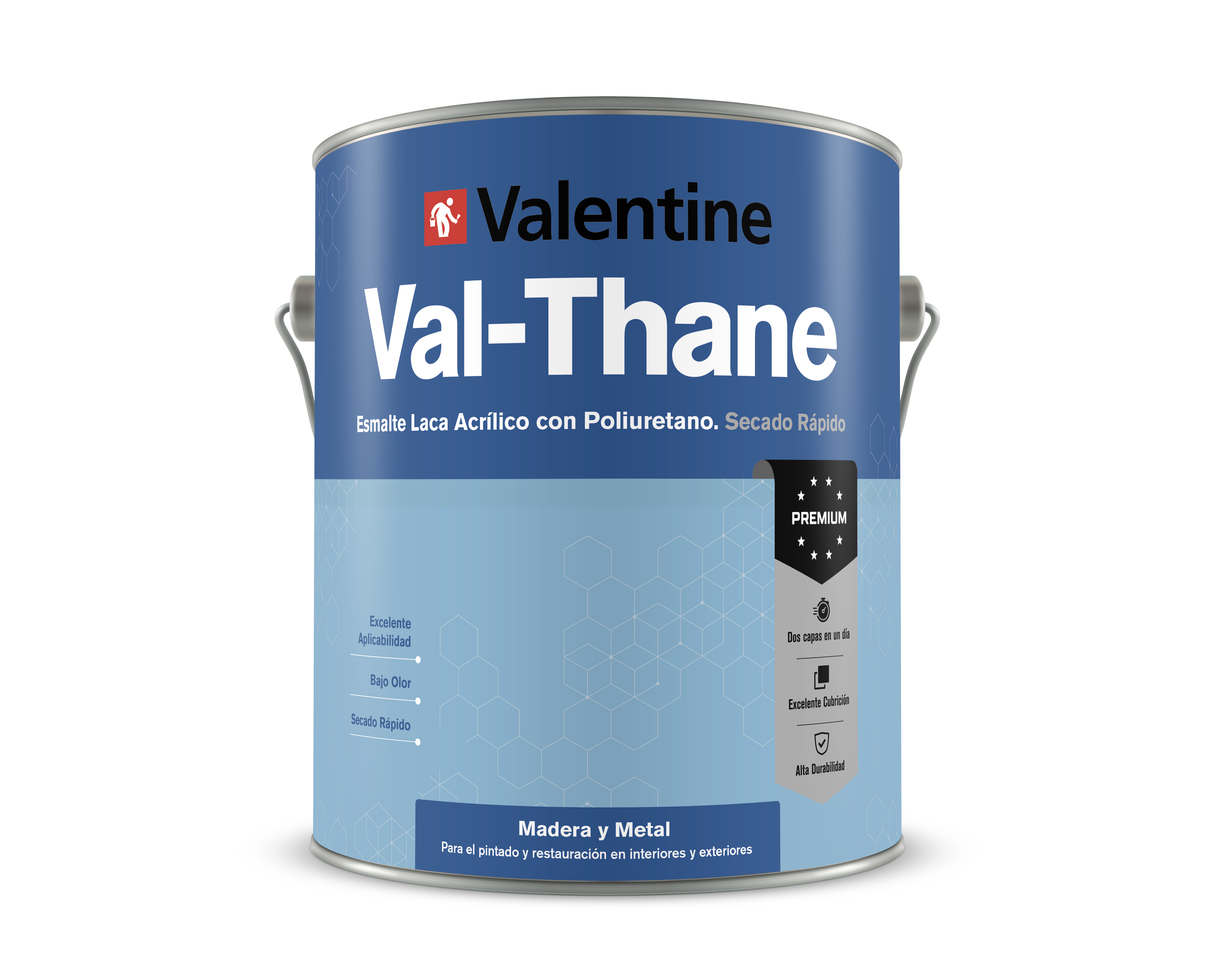 Esmalte multisuperficies satinado val-thane 4l blanco