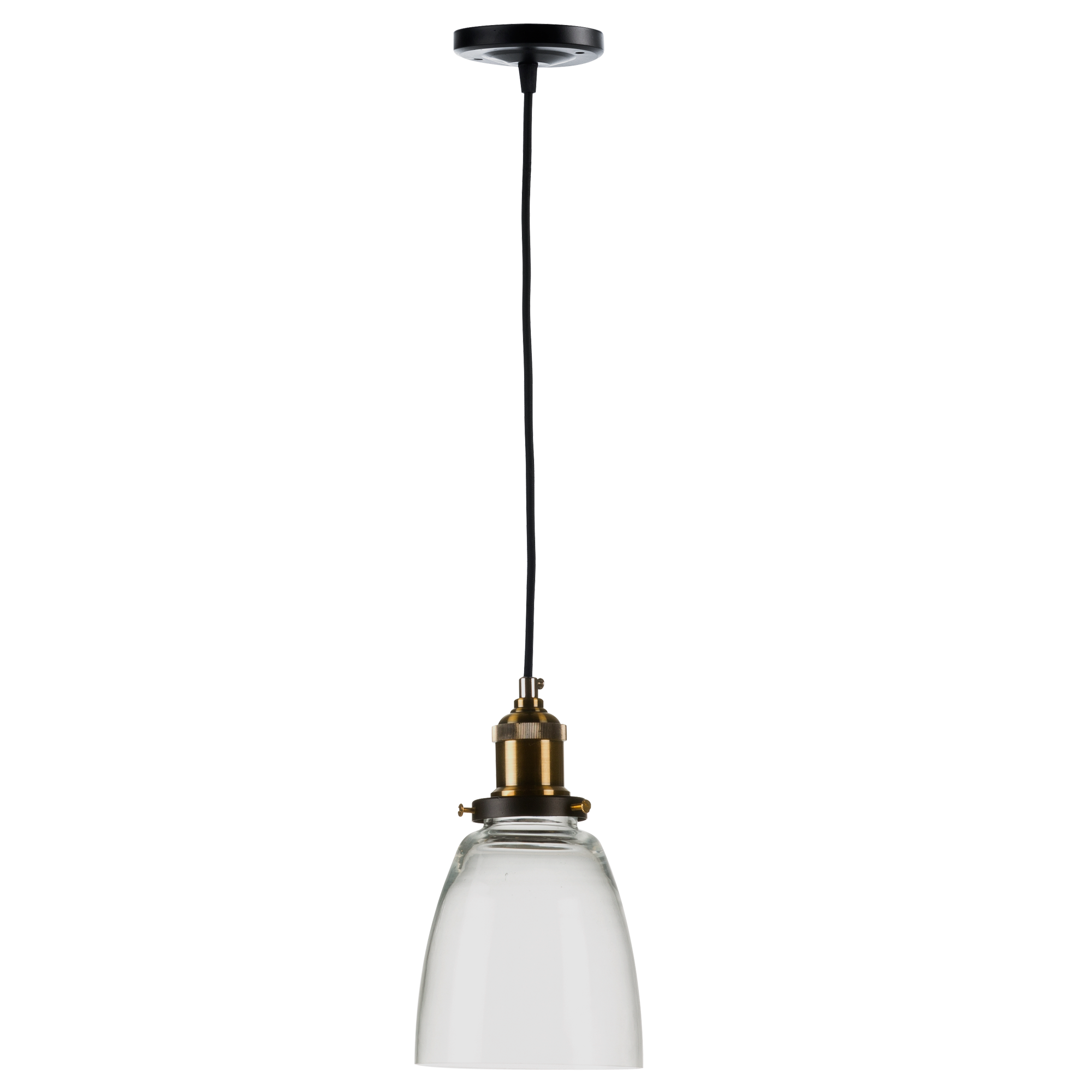 Lámpara de techo oak 1 luces e27 14.5 cm transparente