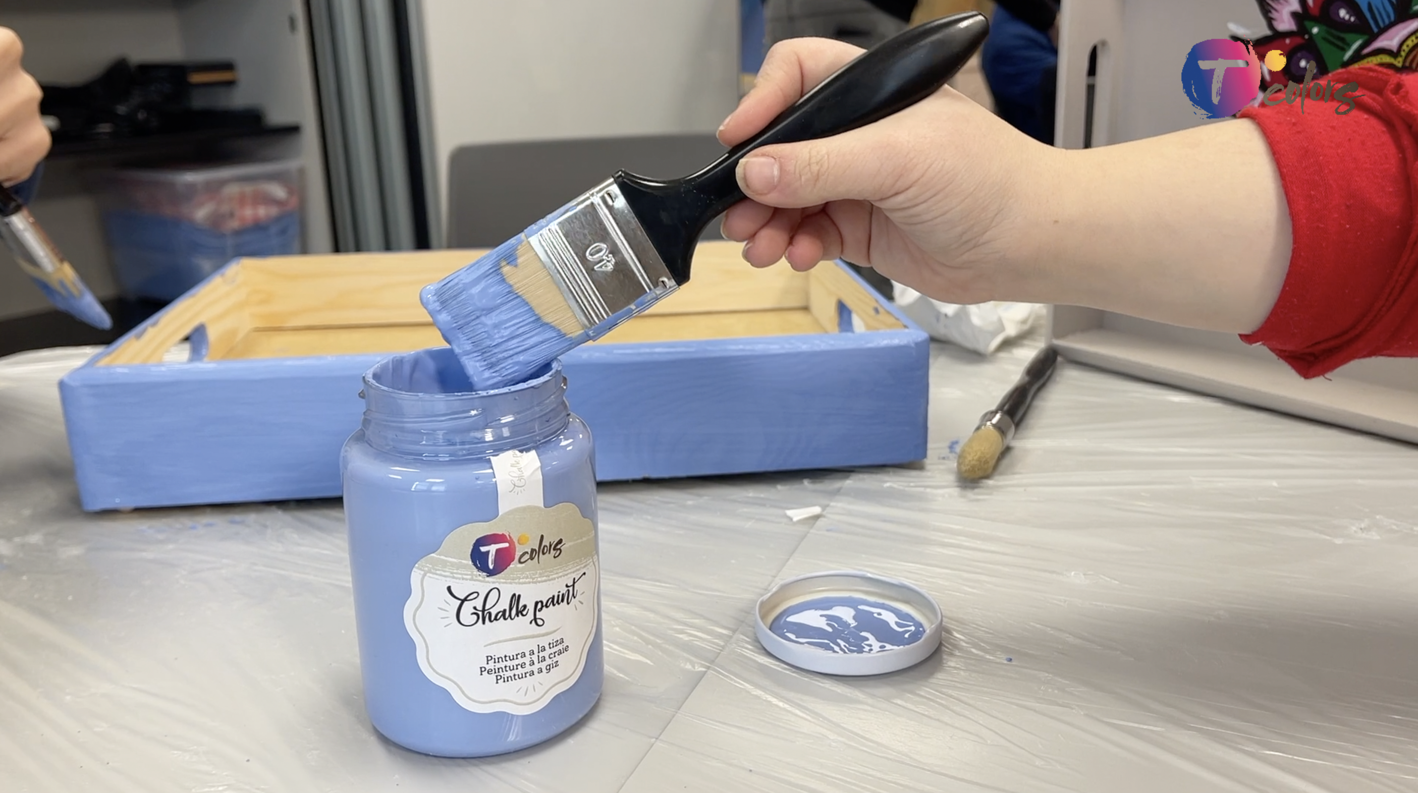 Pintura efecto tiza TCOLORS 175ml marrón piedra - 6