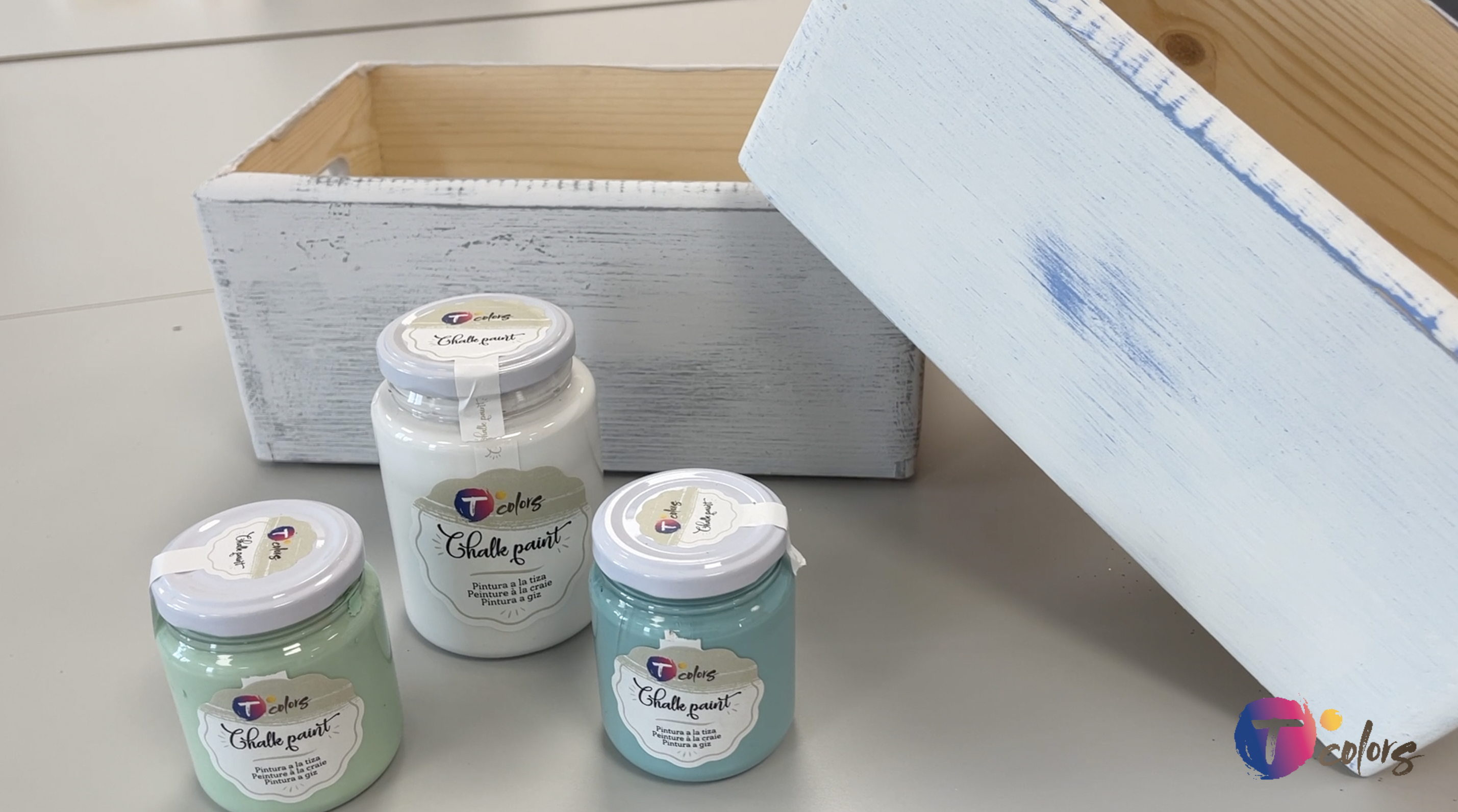 Pintura efecto tiza TCOLORS 175ml marrón piedra - 4