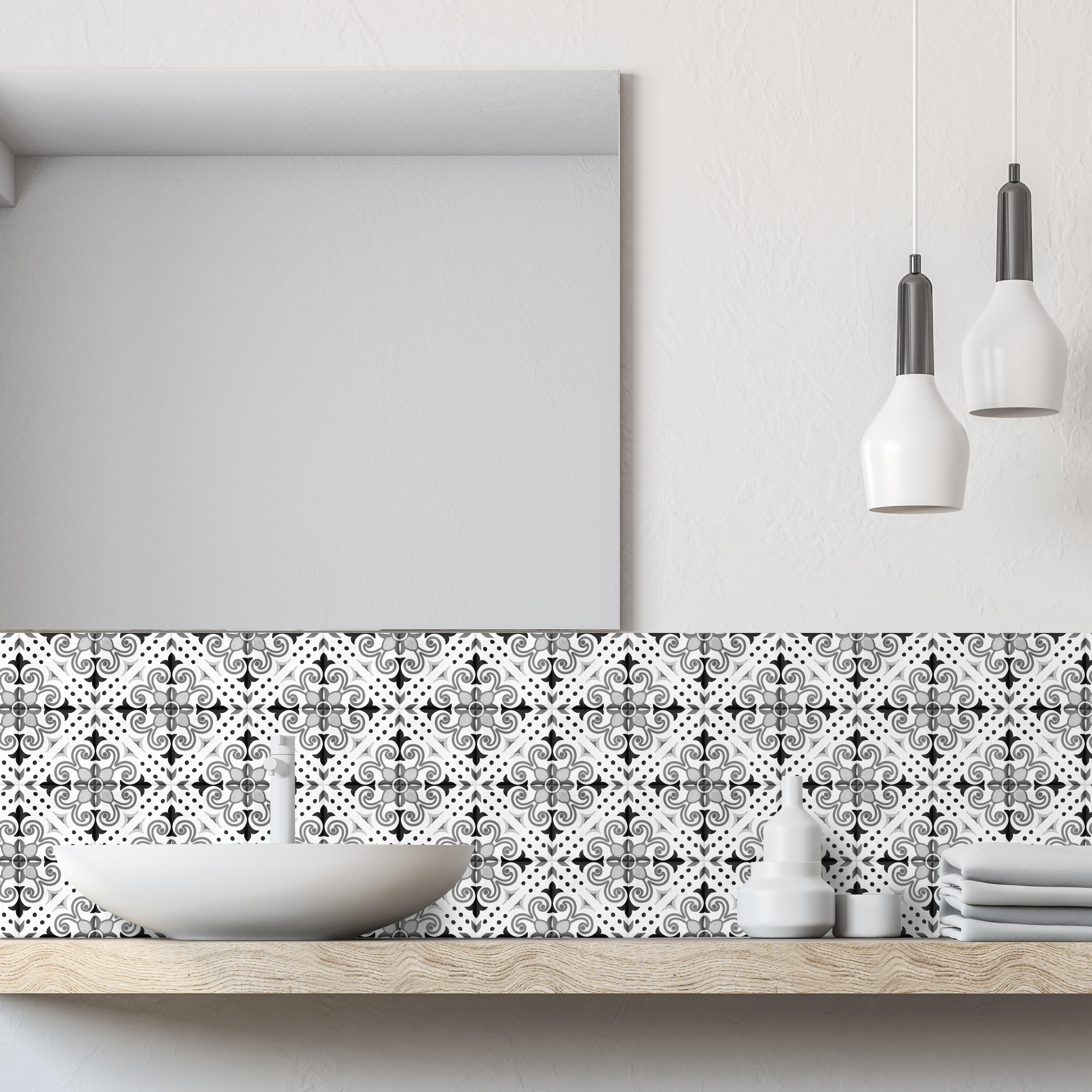 Sticker decorativo gris st. rémy de 20x20cm