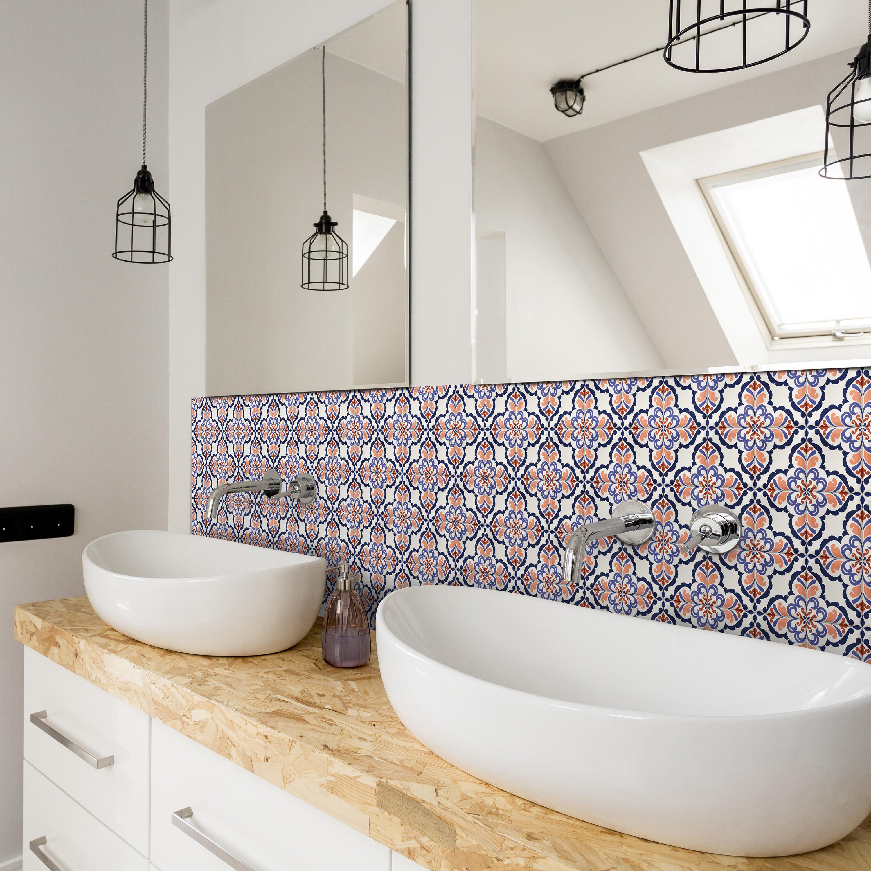 Sticker decorativo producto sin motivo azul lisboa de 20x20cm