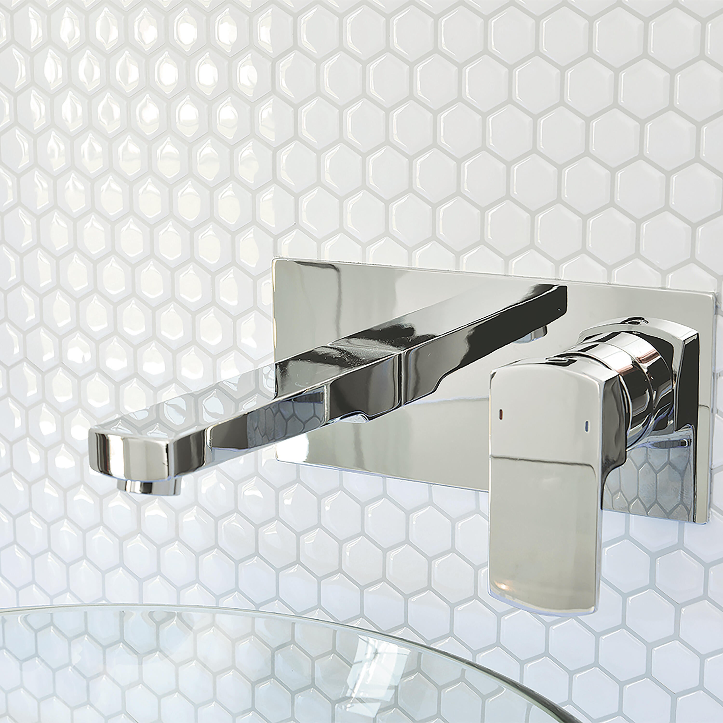 Pegatina blanco smart tiles hexago de 24.5x24.5cm