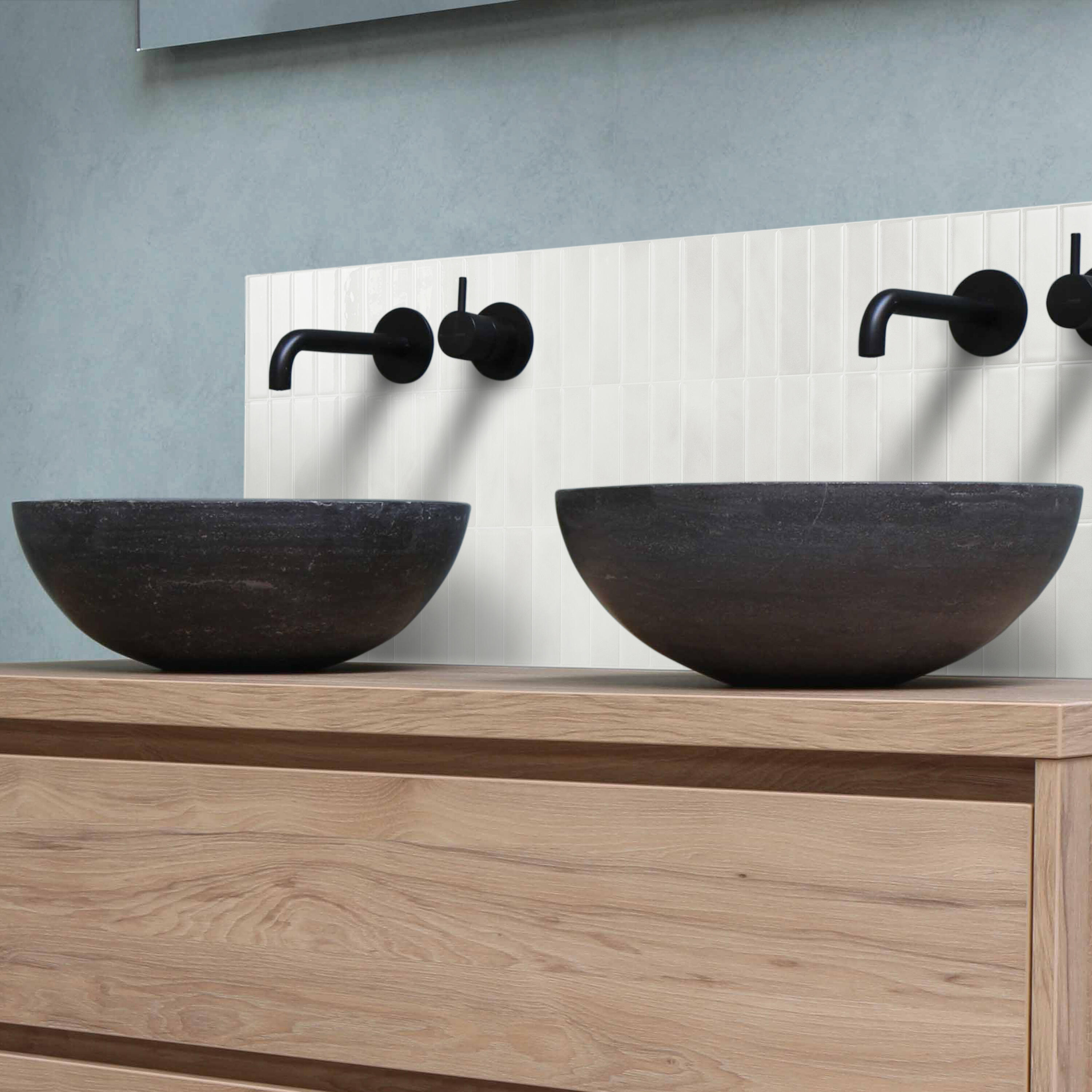 Adhesivo decorativo en rollo Poliuretano Zen Baldosa Morocco Essaouira color Blanco brillante. De 0.228 x 0.29 m. Recomendado: para decorar una pared o un objeto. SMART TILES - 11