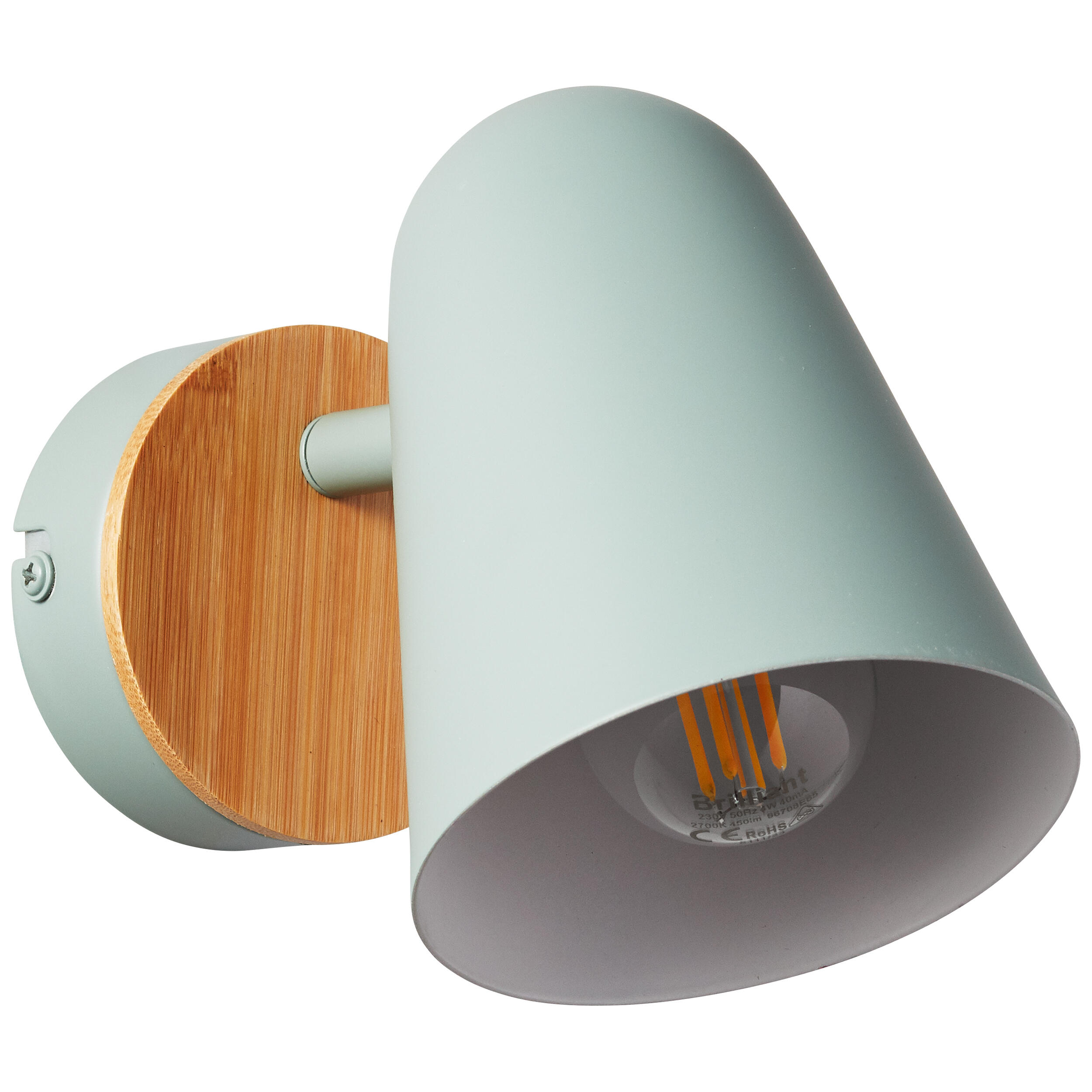Spot salle de bain E14 Mia, bambou / métal vert sage Brilliant - 2