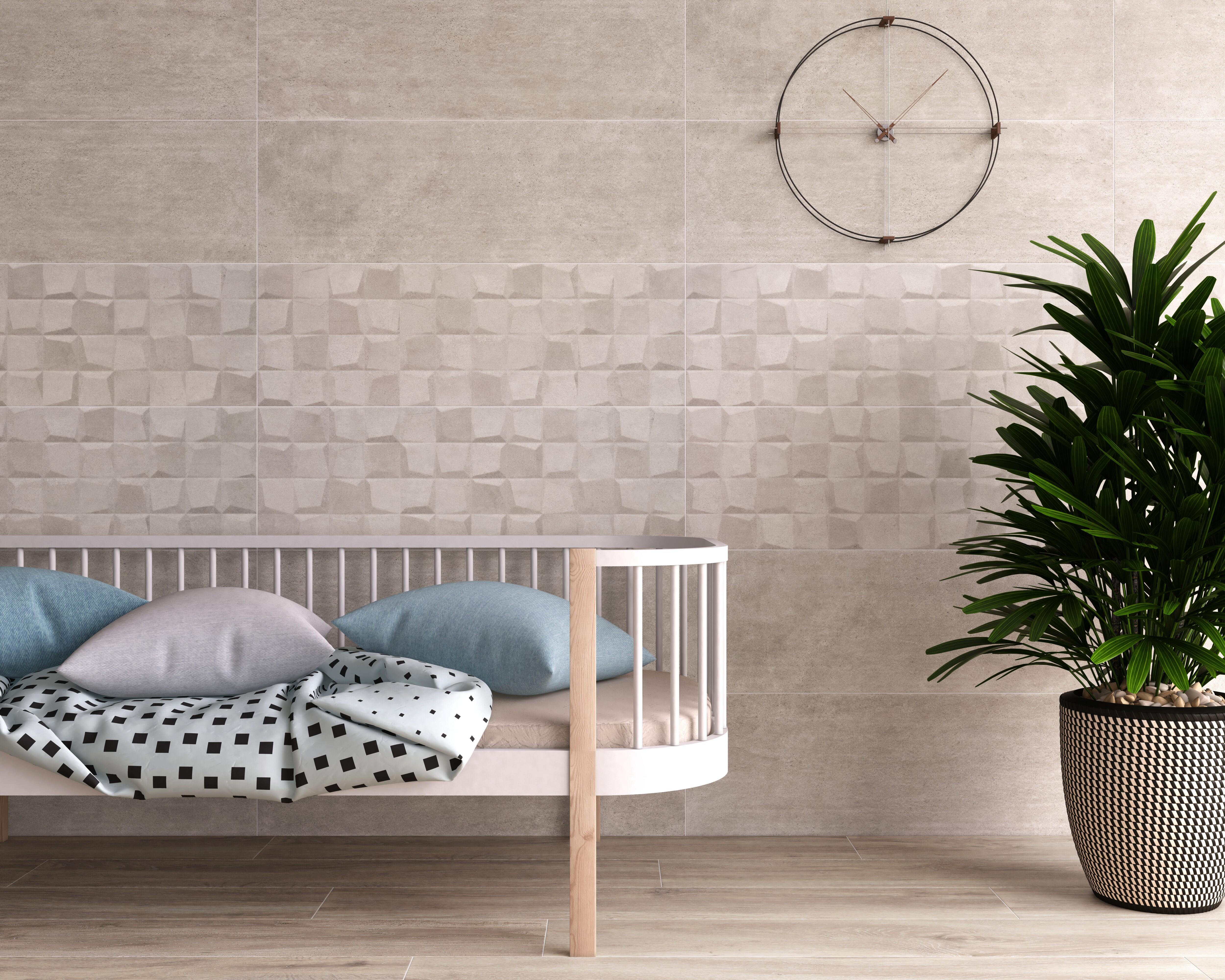 Azulejo New Manchester efecto cemento marfil 30x90 cm - 4