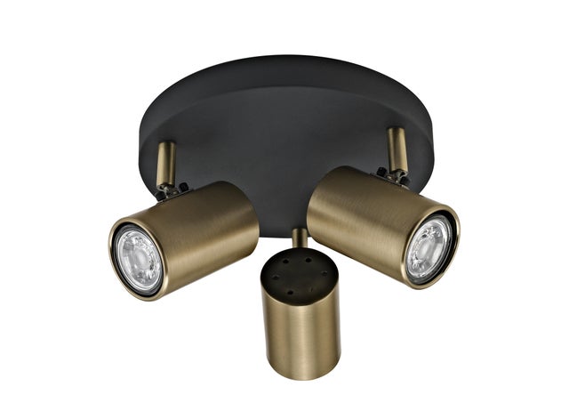 Plafón de interior CURIE de color dorado 3L GU10 60cm