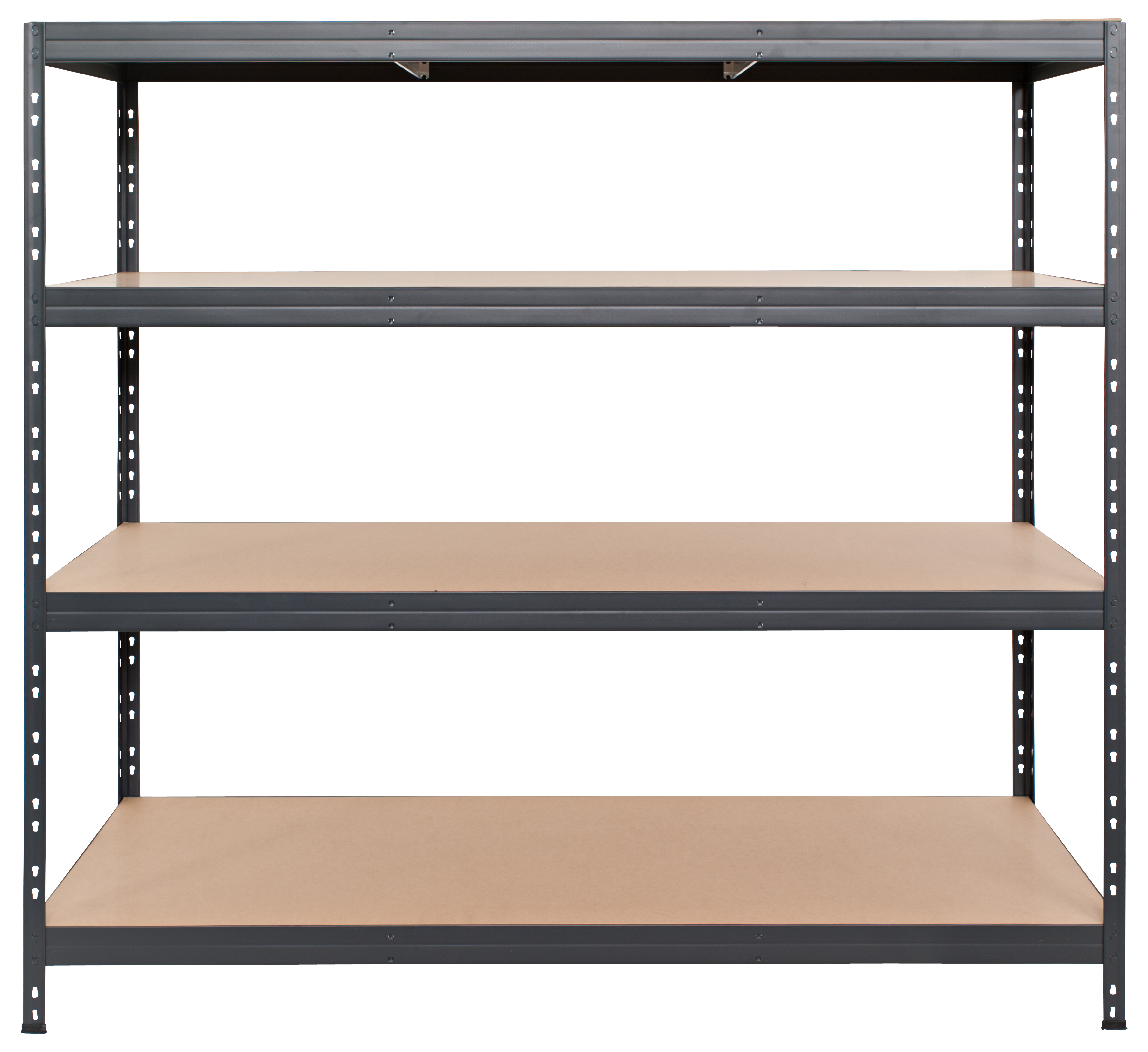 Estante metálica cinza 4 prateleiras MDF 160x60x180 cm 250 kg Ar Shelving - 2