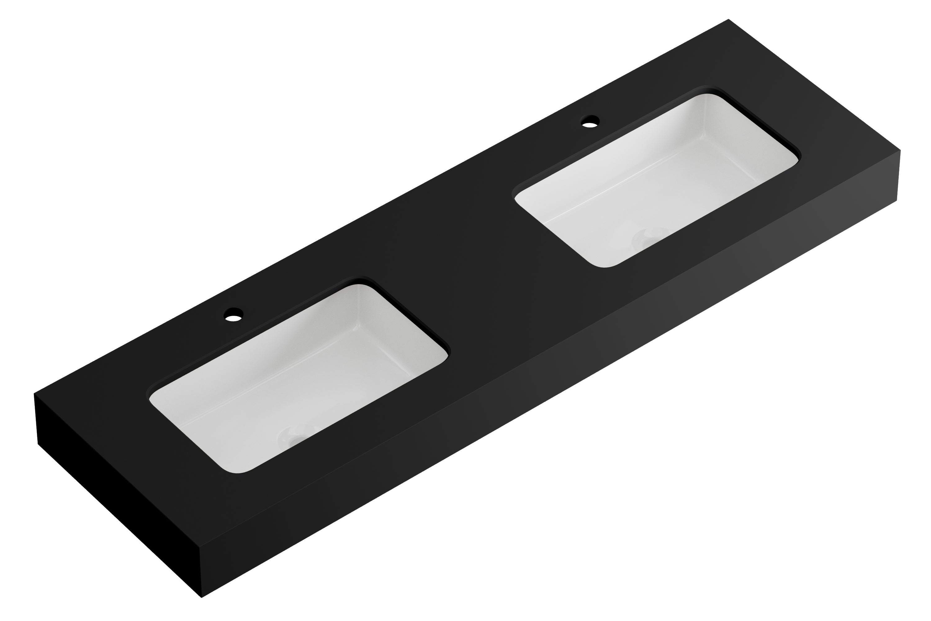 Lavabo suspendido versalles negro mate 154x12x46 cm