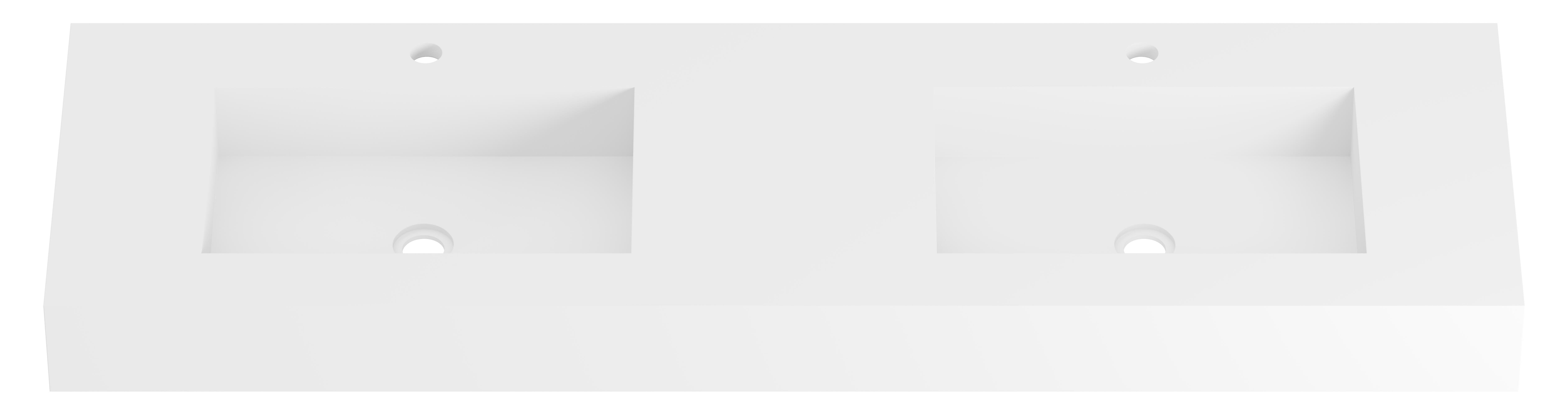 Lavabo suspendido blanco microplus 151x12x46 cm