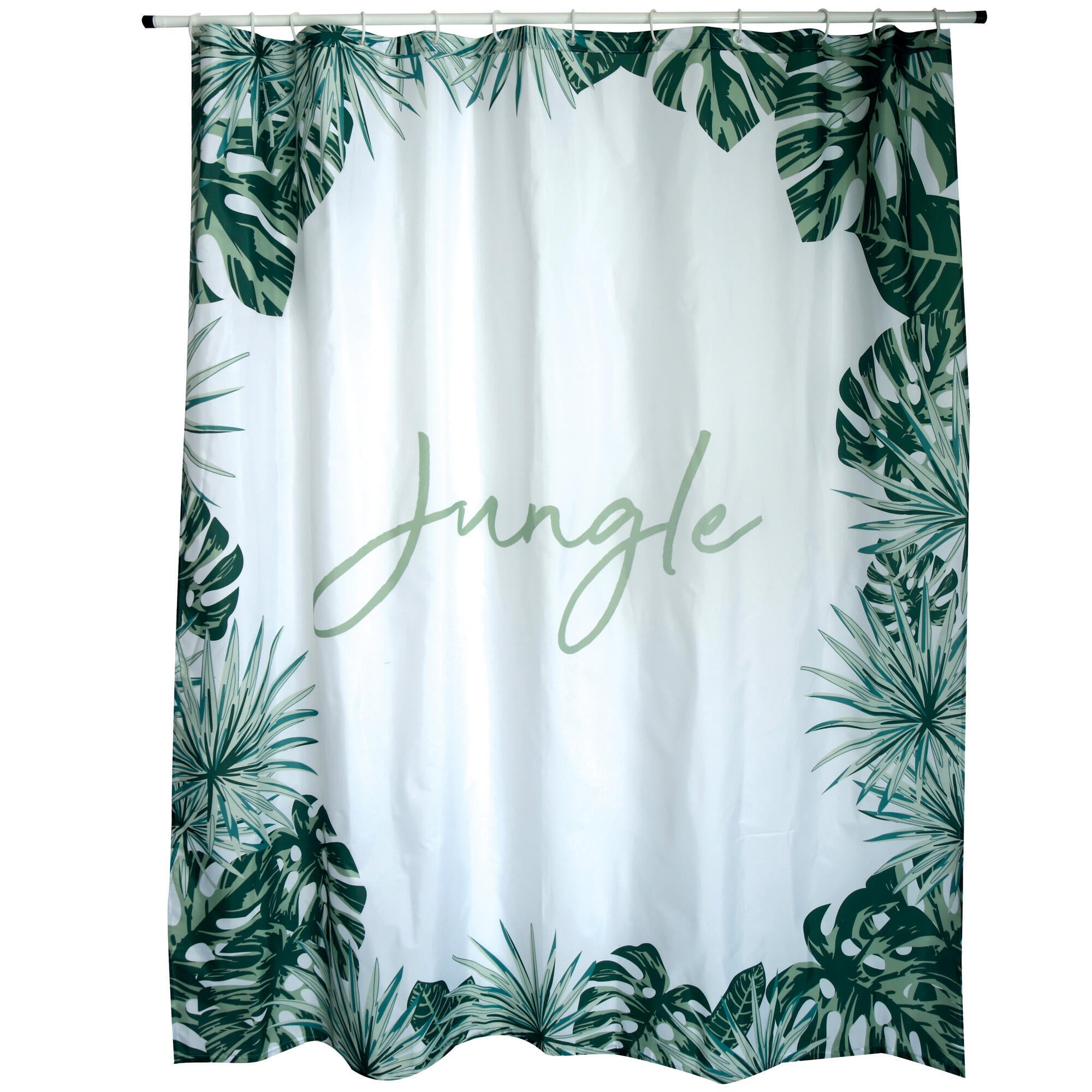 Cortina de baño jungle multicolor 180x200 cm
