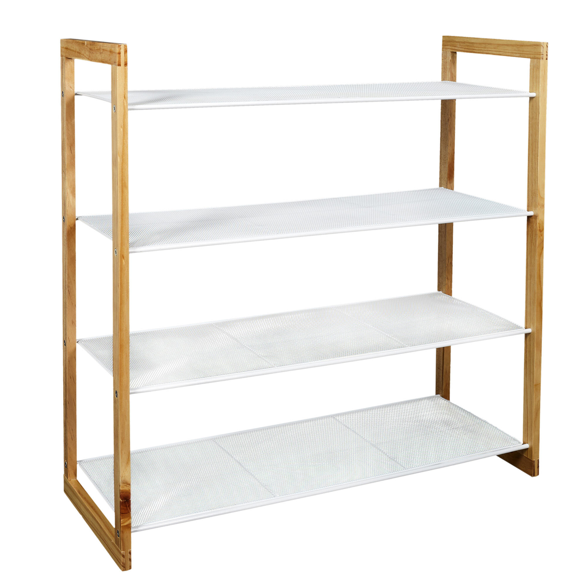 Zapatero de cuatro estantes para 24 pares de 74x74x30 cm