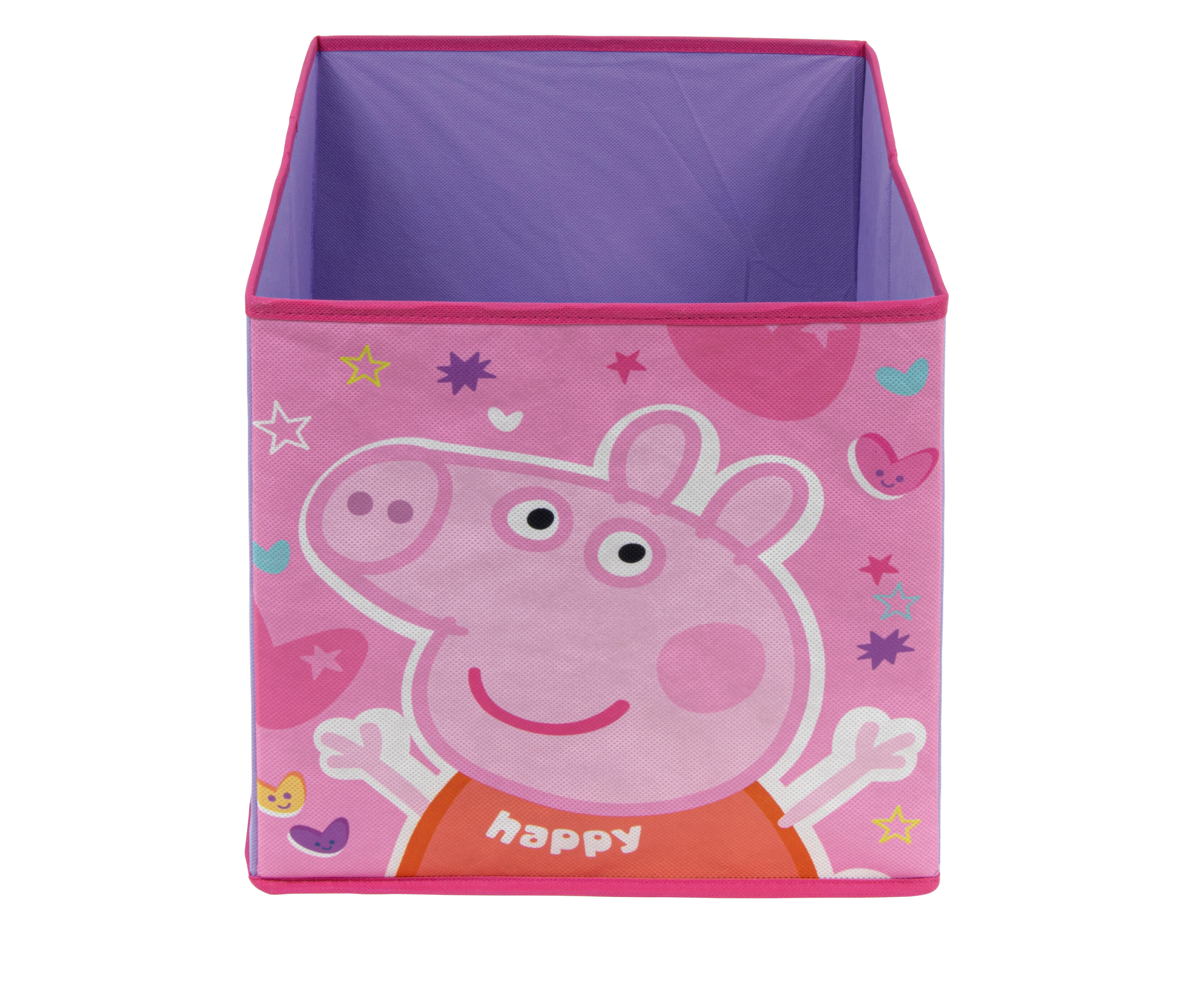 Cesta de tela plegable de peppa pig de 31x31x31 cm