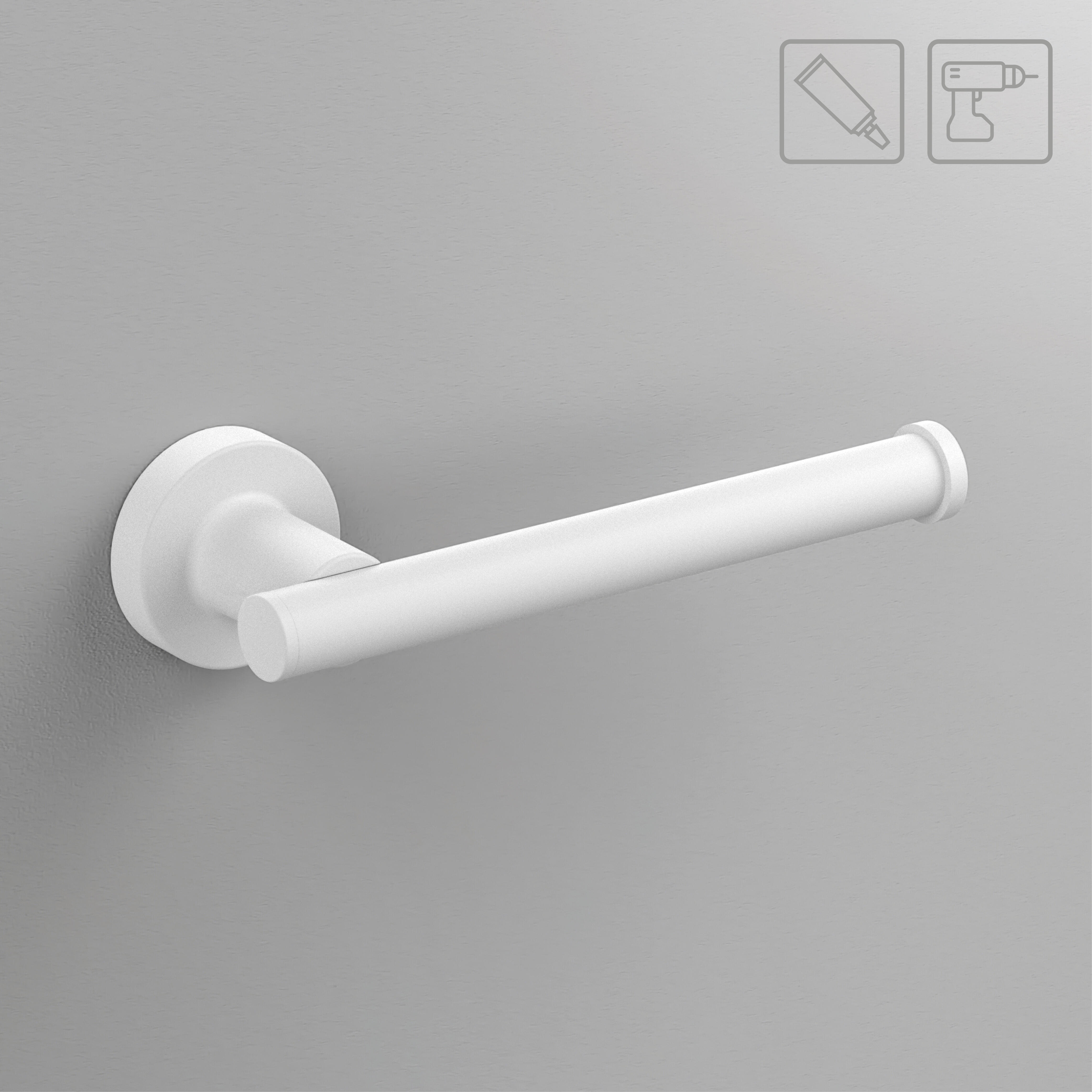Portarrollos de papel higiénico Architecture blanco adheviso o para atornillar - 5