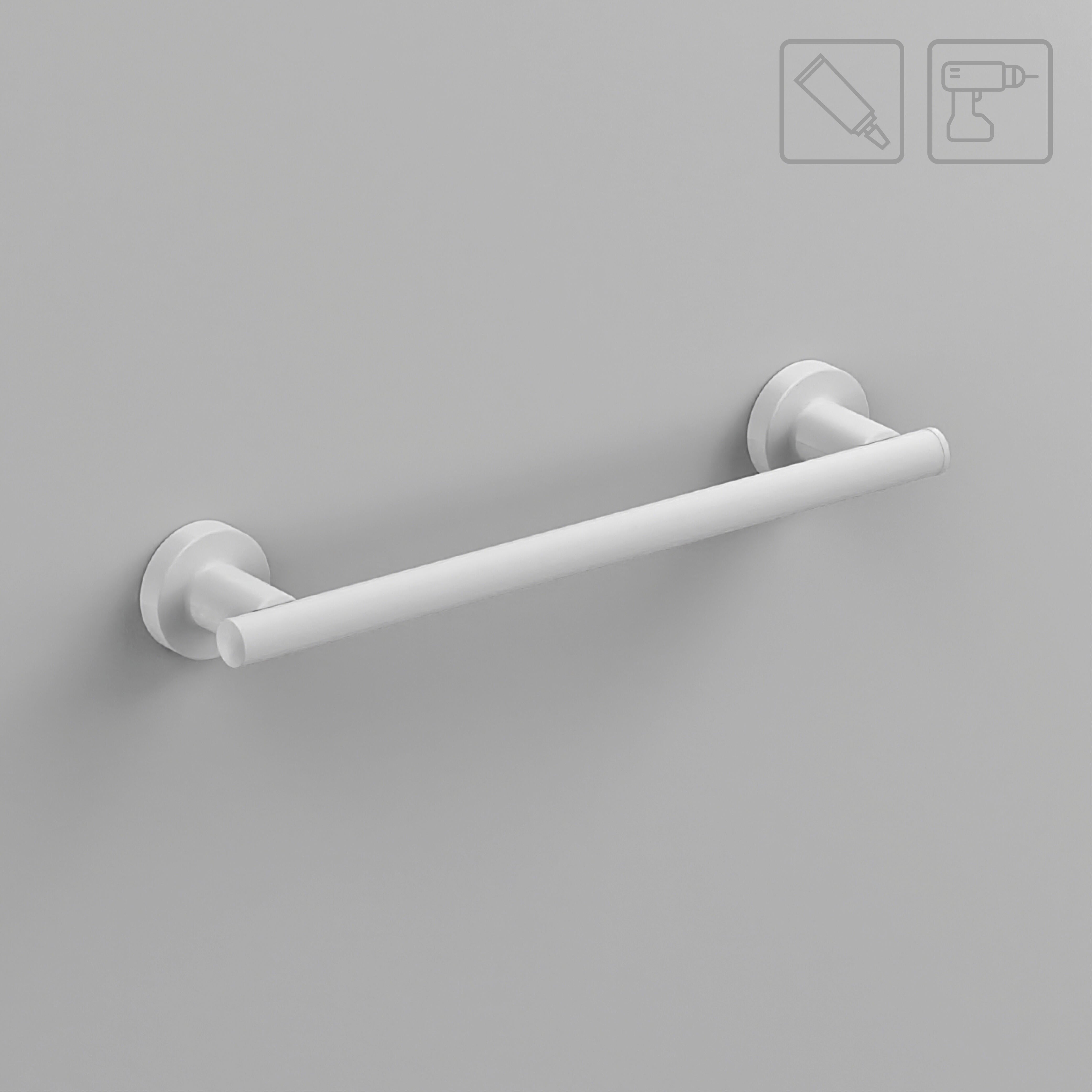 Toallero de barra blanco mate para atornillar Architecture 33x5x6.5 cm - 2