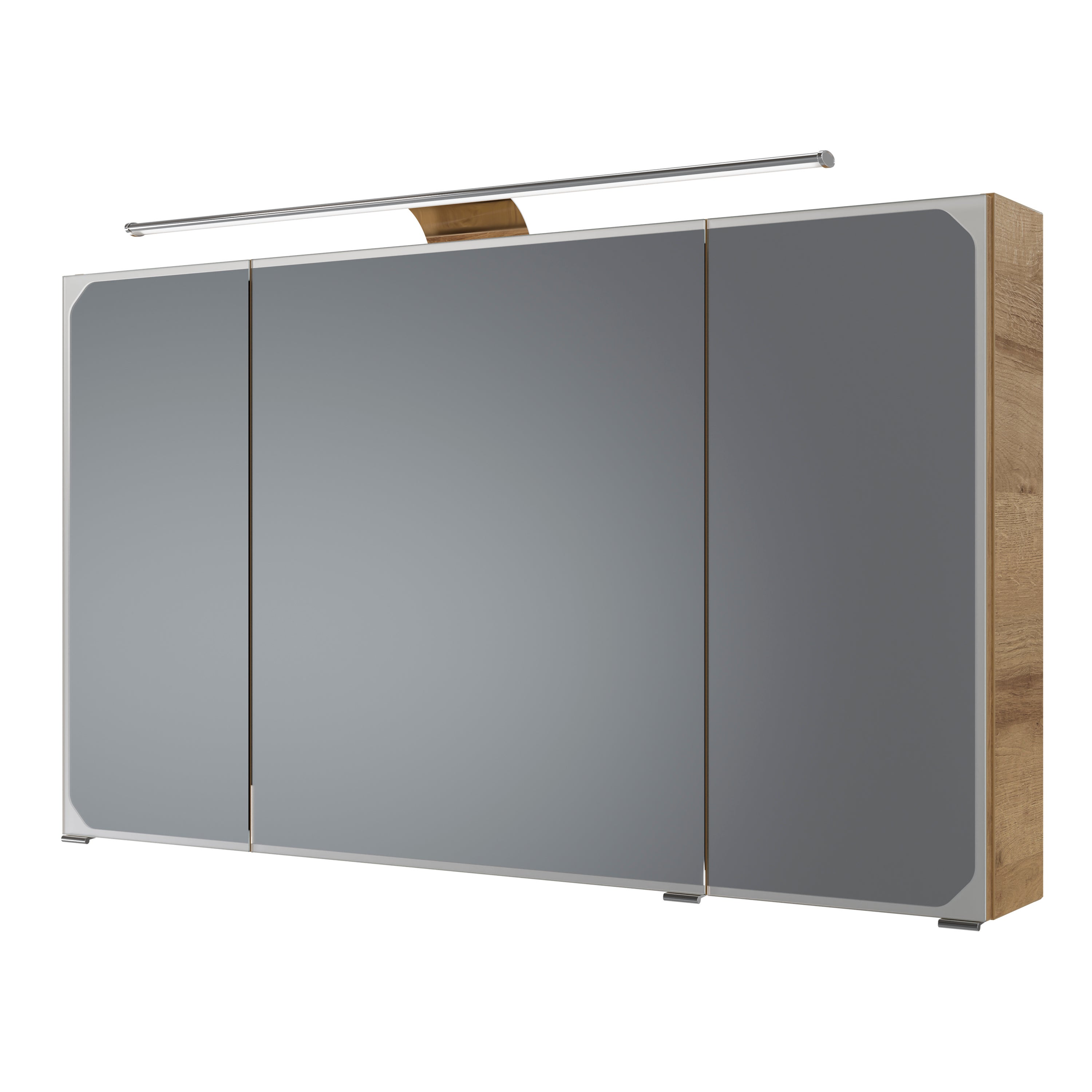 Armario de baño con luz balto marrón 120x70x17 cm