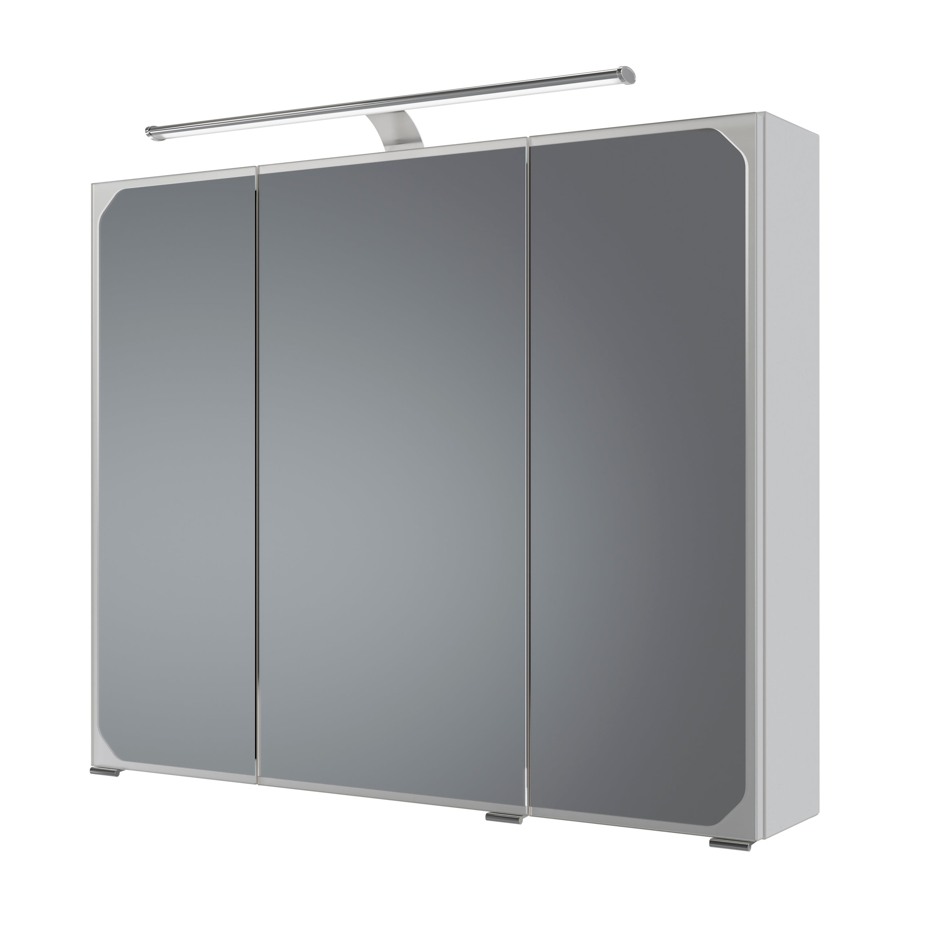 Armario de baño con luz balto blanco 85x70x17 cm