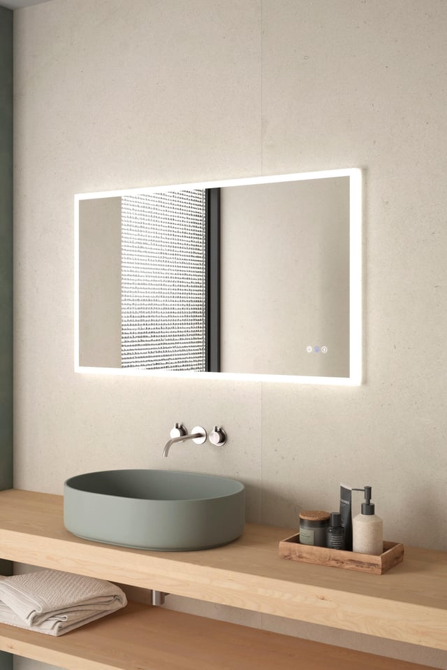 Espejo de baño con luz LED  Cosmos  con antivaho, táctil, altavoz, , bluetooth,  100x70cm