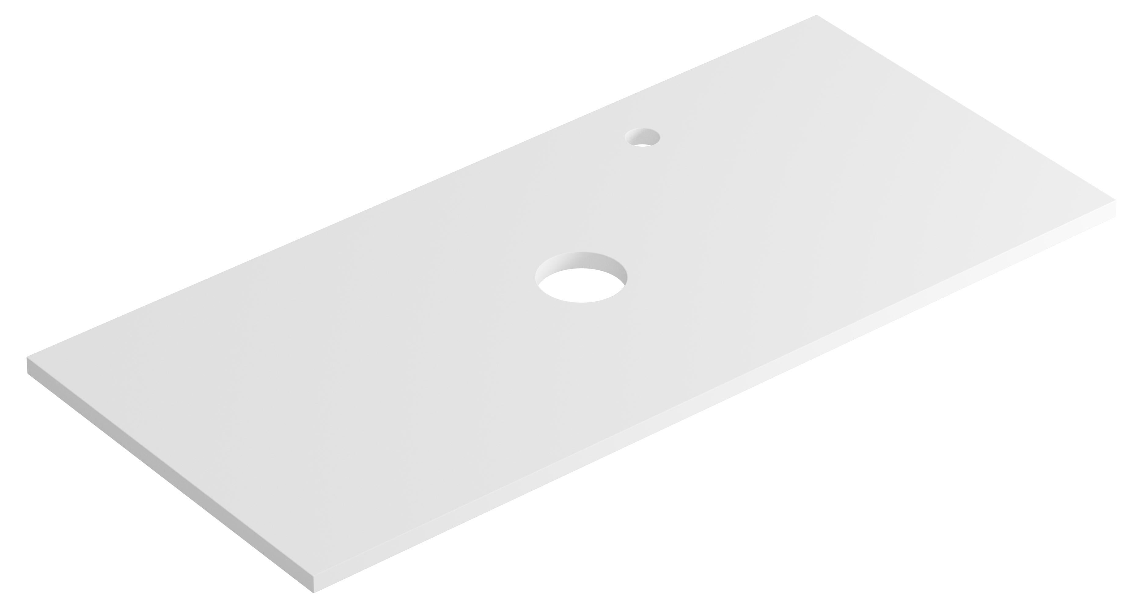 Encimera lavabo posar blanco 100x46x2 cm
