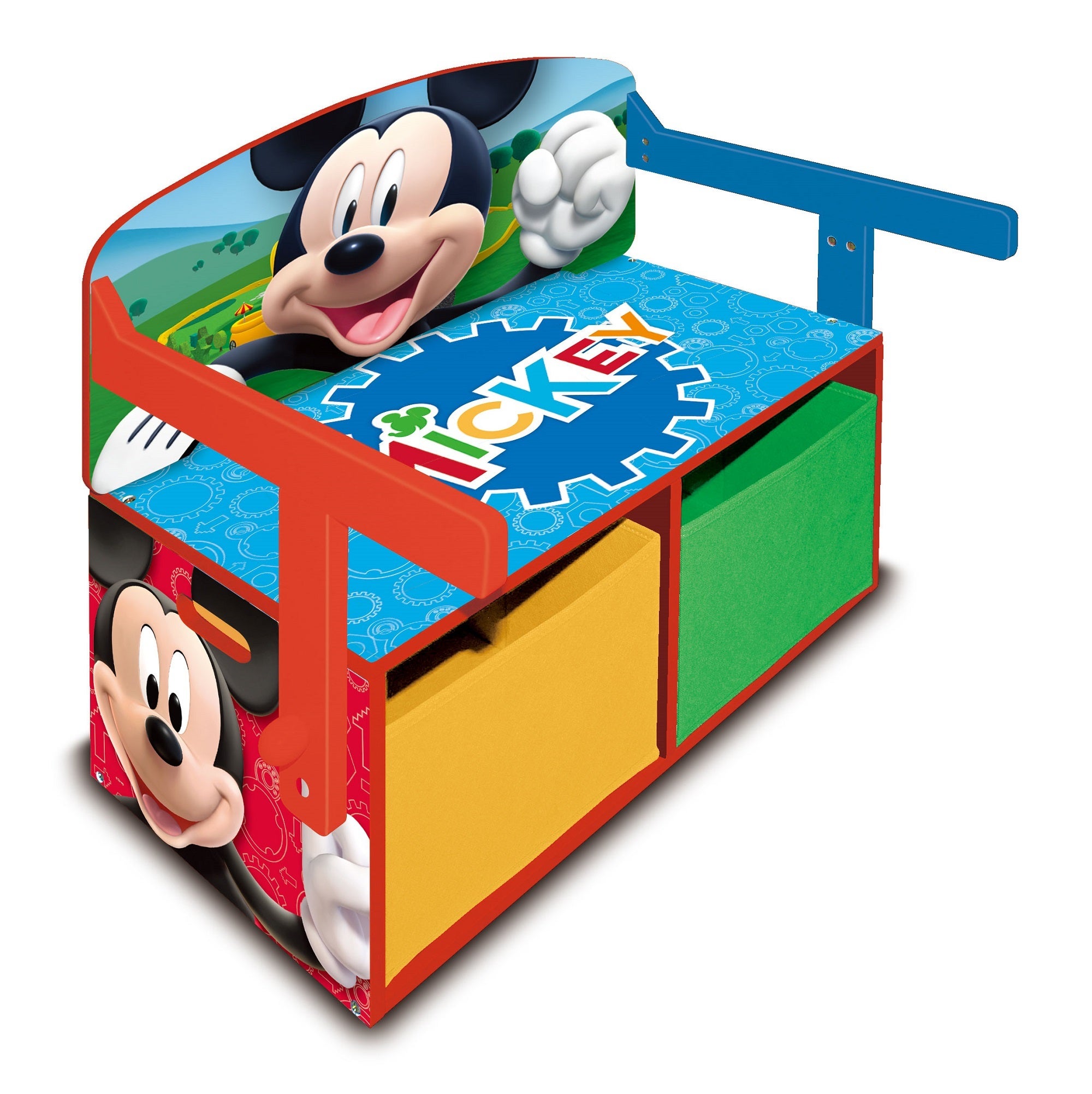Banco juguetero convertible en escritorio demickey mouse de 60x70x44cm