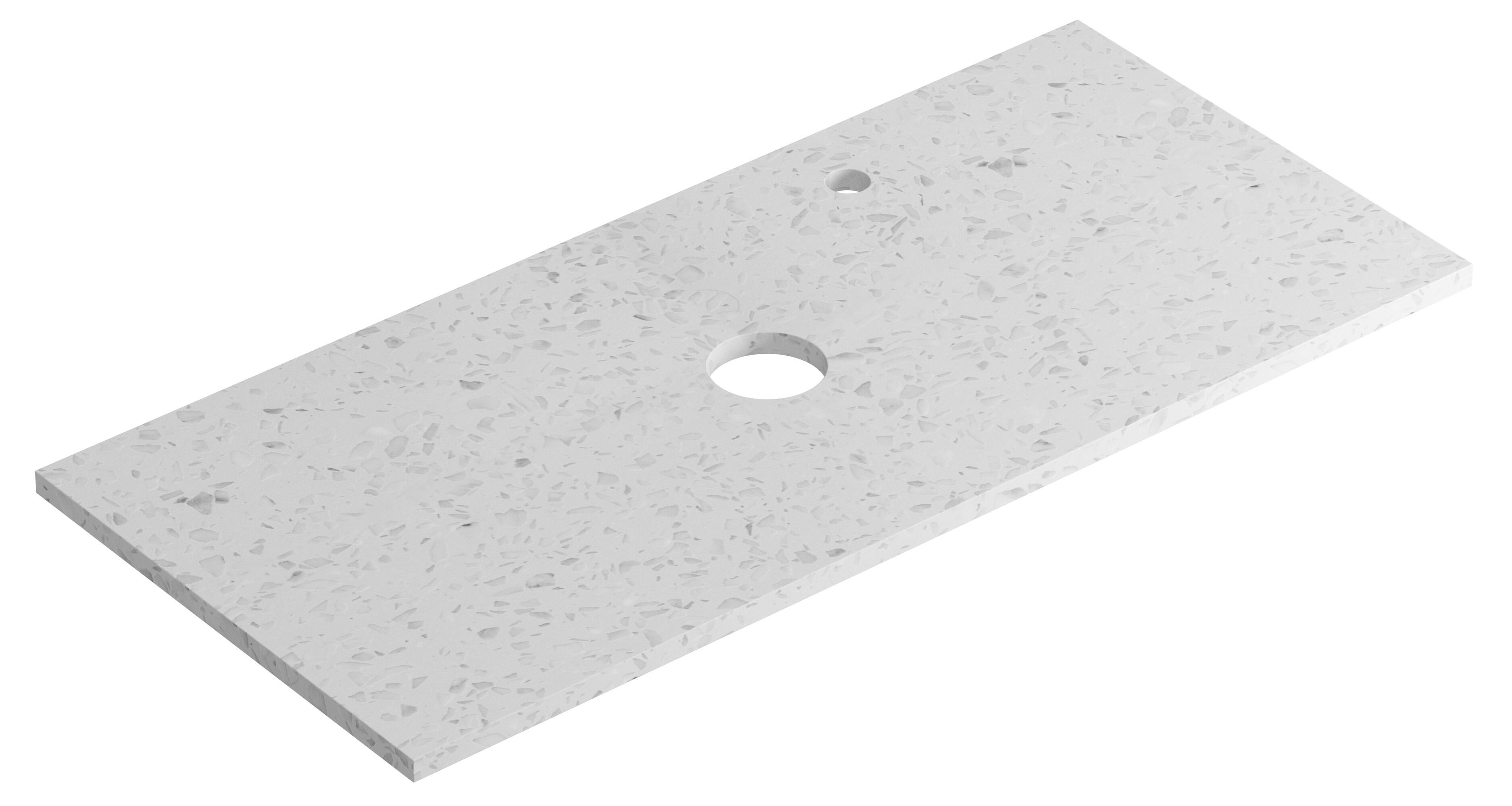 Encimera lavabo posar blanco 100x46x2 cm