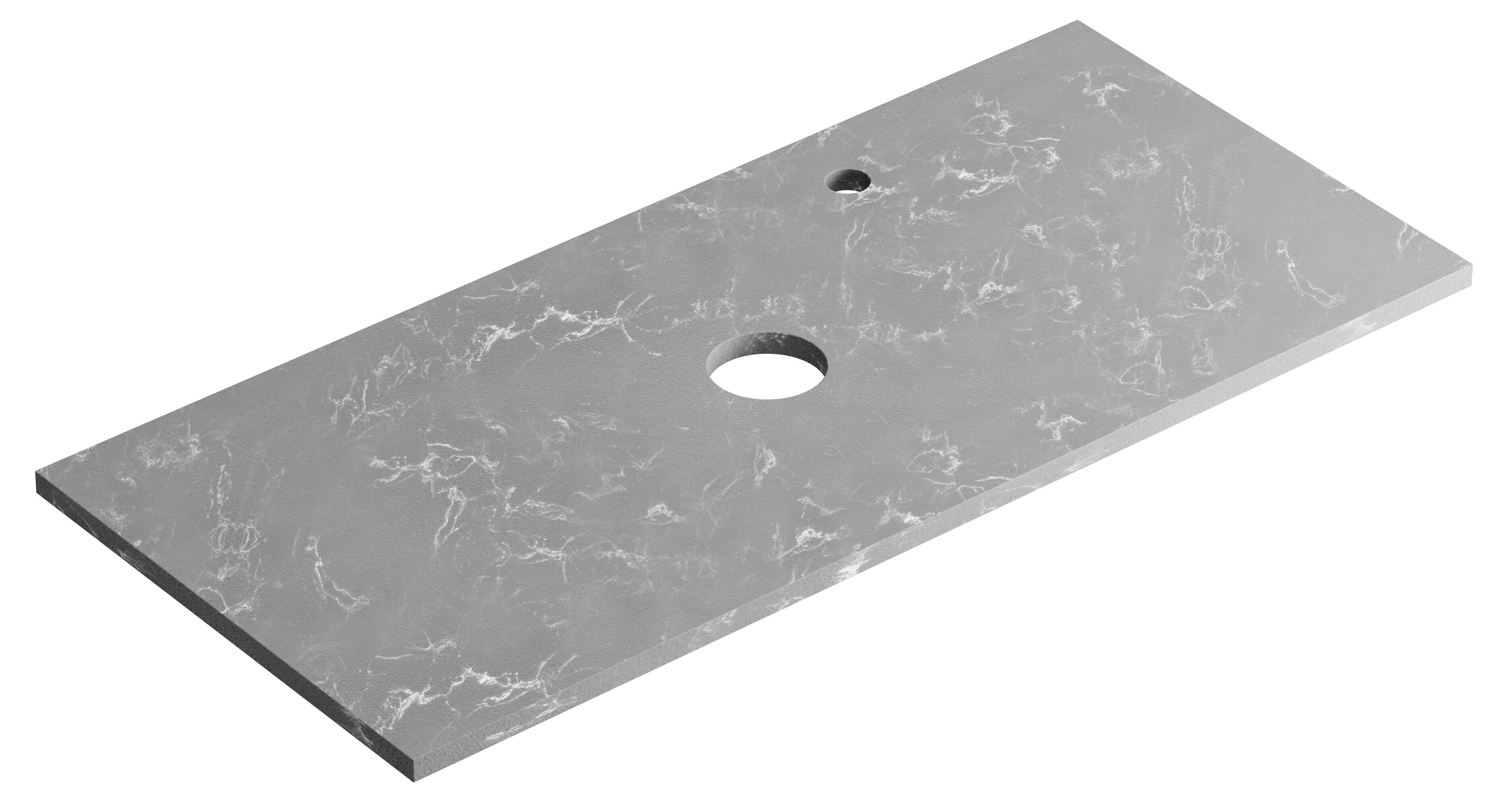 Encimera lavabo posar gris 100x46x2 cm