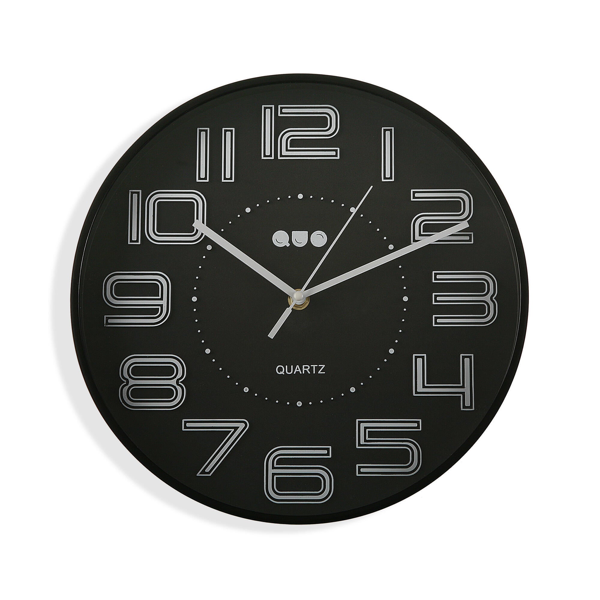 Reloj de cocina a pared redondo negro quo de 28 cm