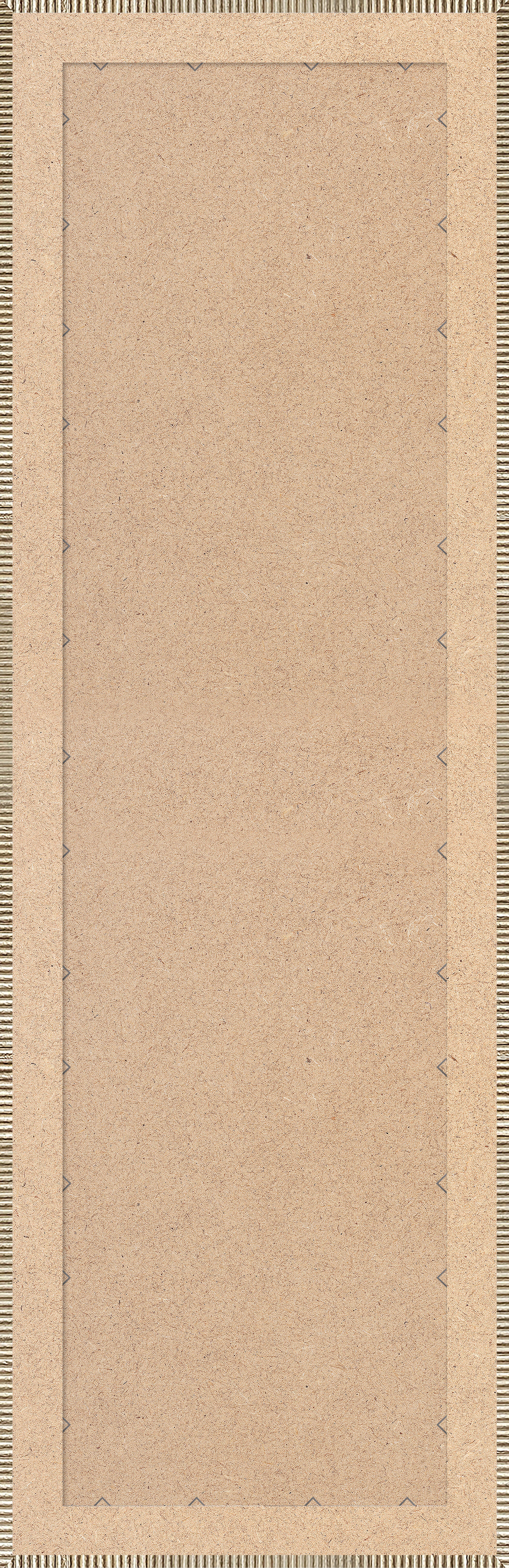 Espejo enmarcado de pared rectangular Relieve rayas MDF oro mate  de 49 x 151 cm - 5