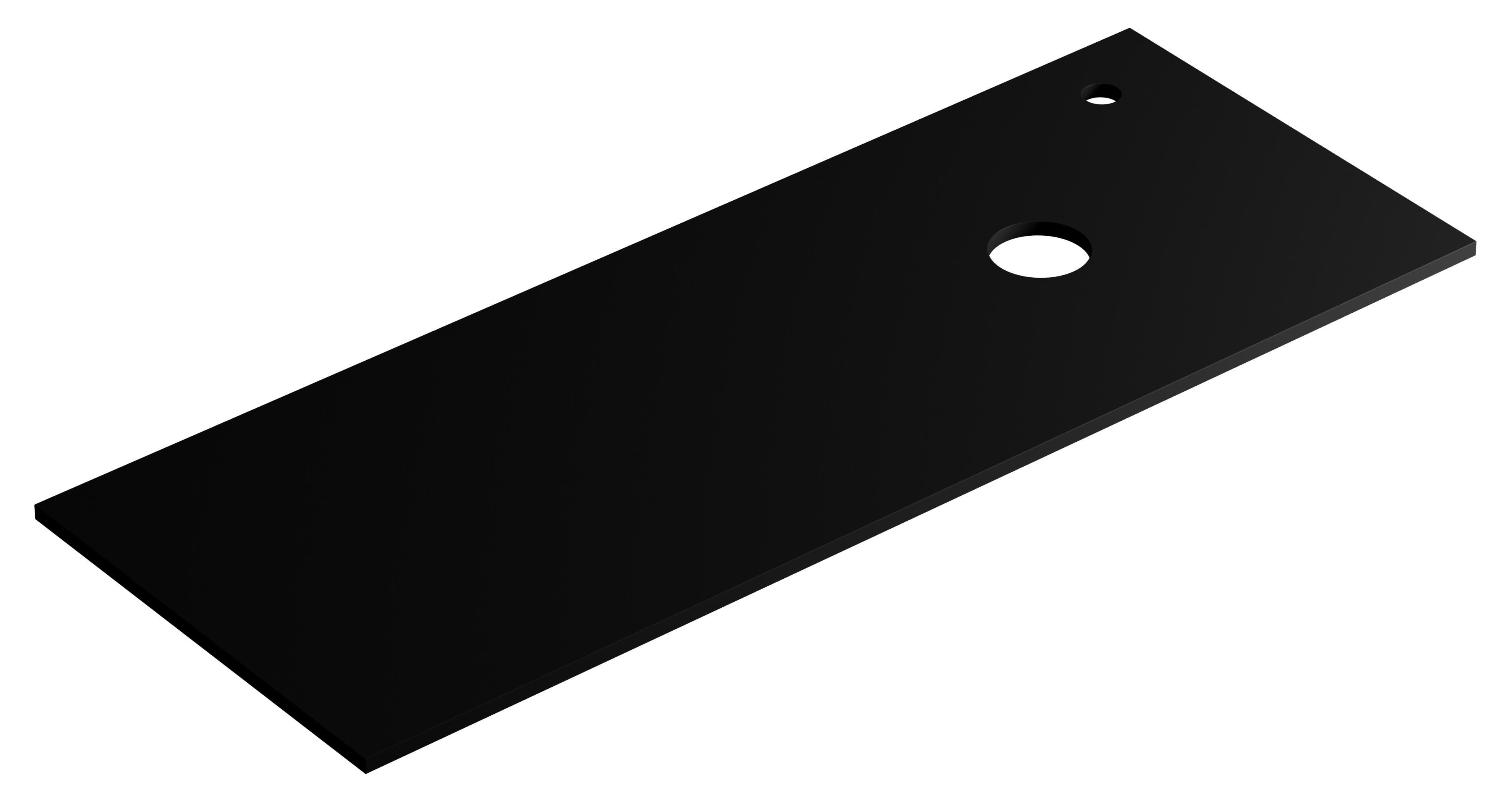 Encimera lavabo tecolor negro 120x46x1.5 cm