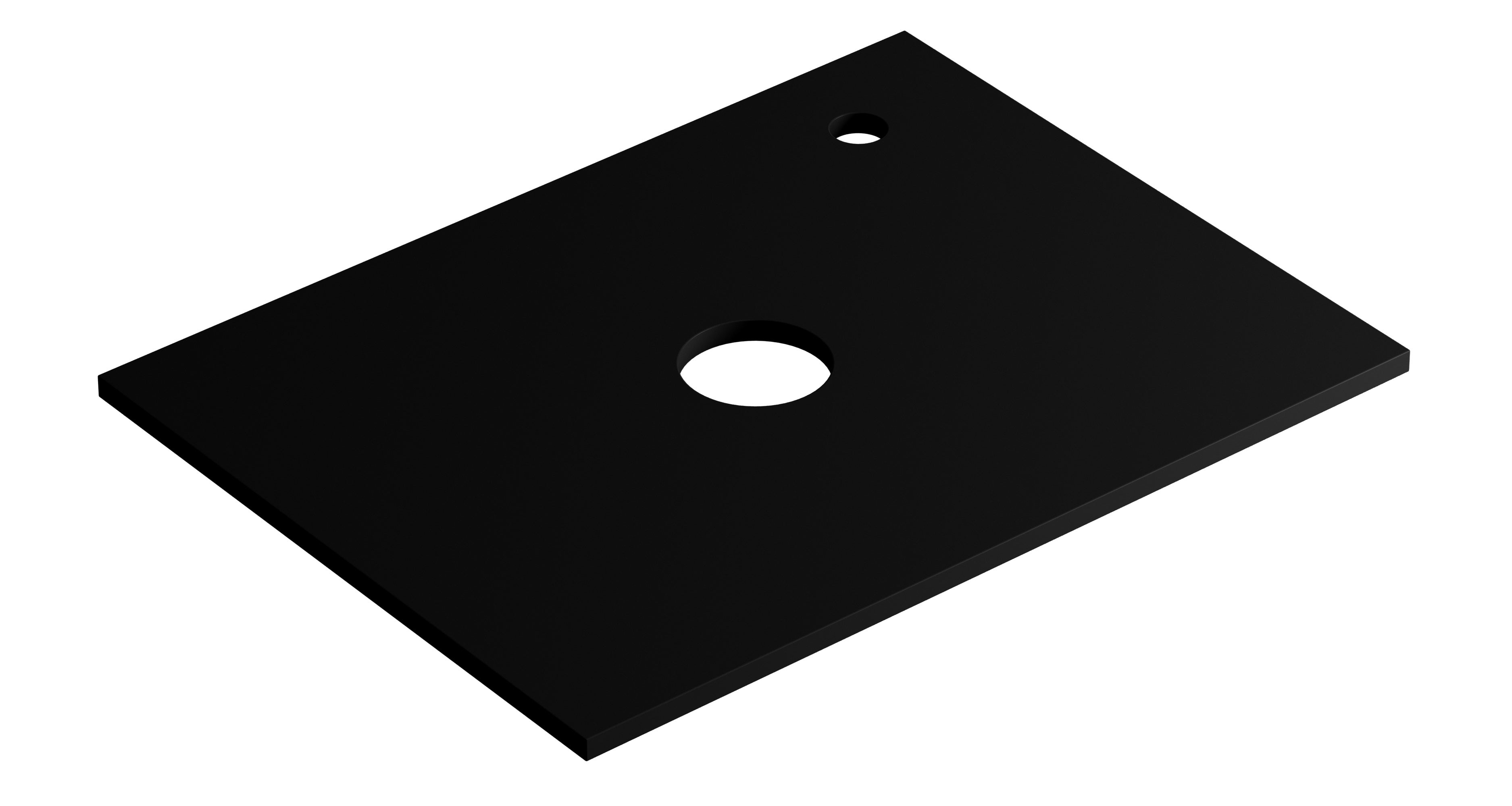 Encimera lavabo tecolor negro 60x46x1.5 cm