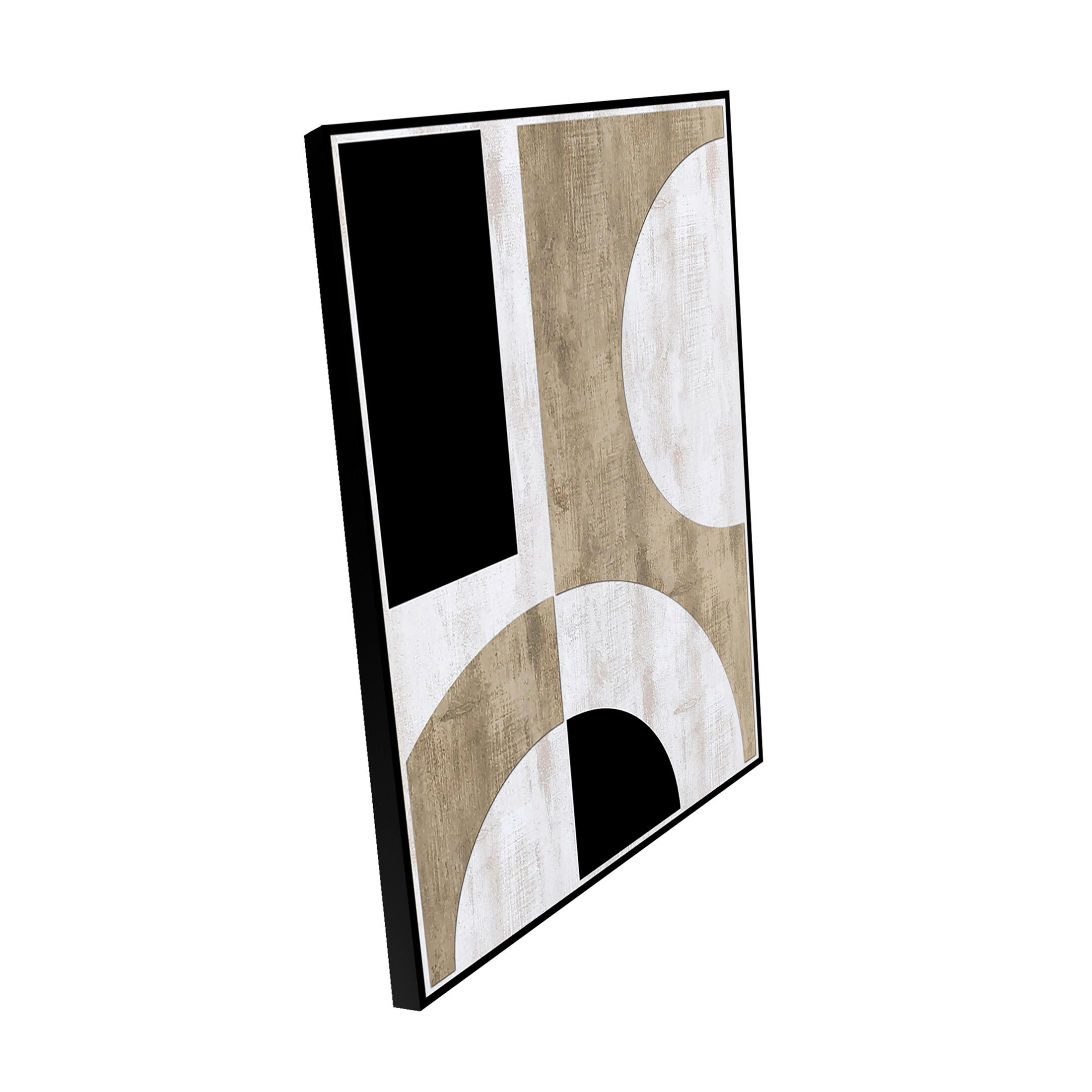 Quadro com moldura Deco Line Abstrato geo a 50x70 cm preto - 4