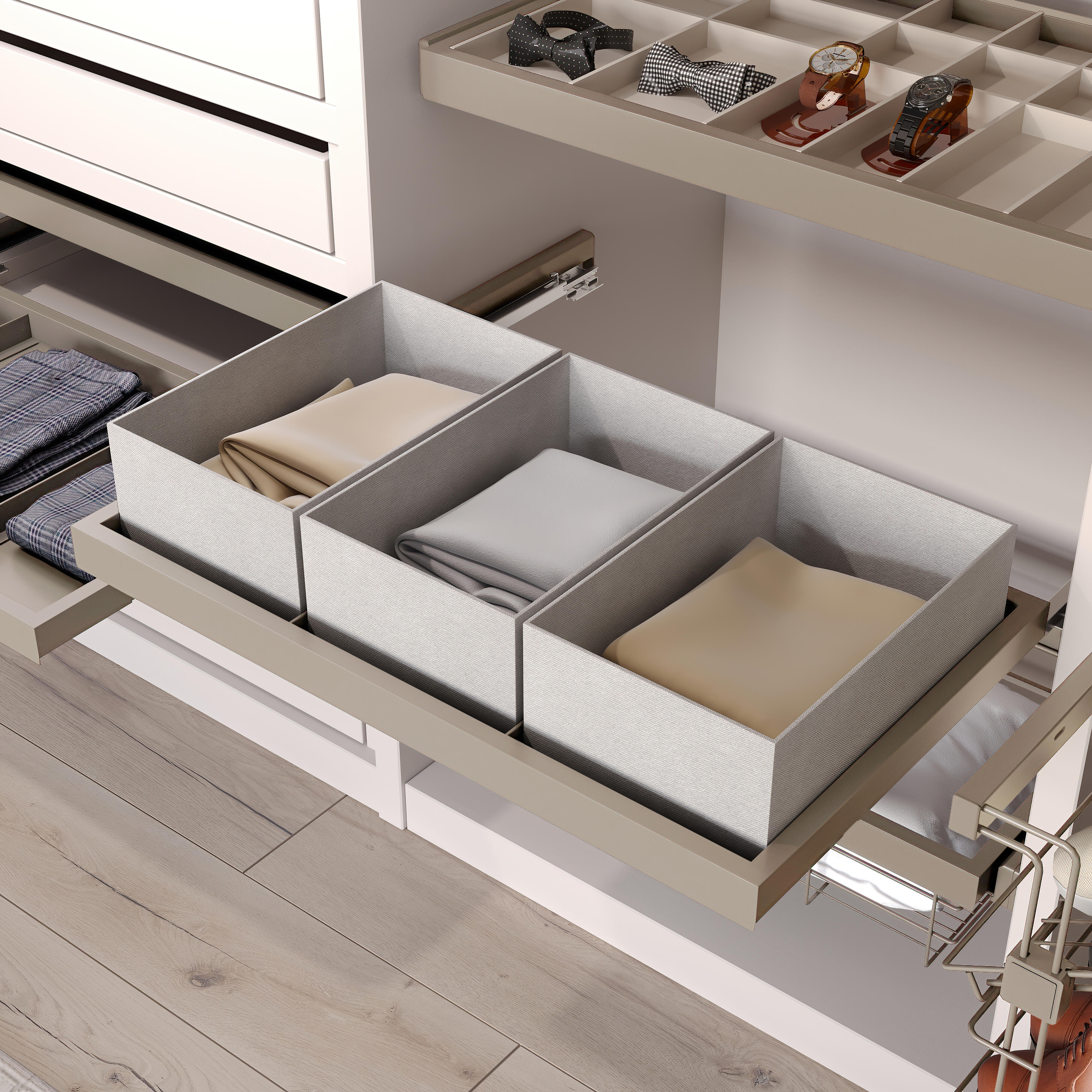 Bandeja extraíble hack gris piedra de 86x13cm (anchoxfondo)