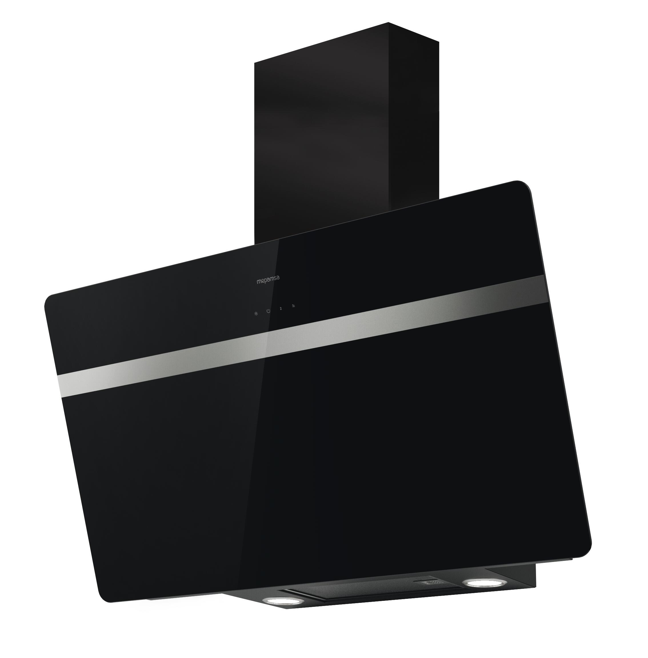 Campana de pared mepamsa línea 60 cm 590 m³/h negro clase c