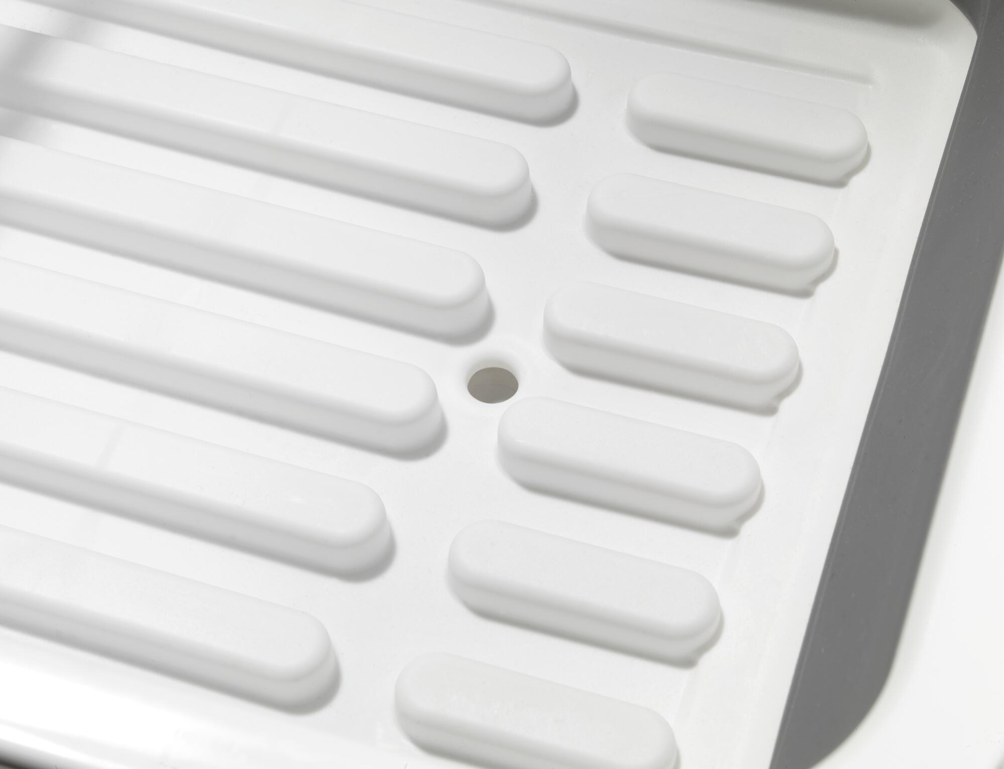 Escorredor de louça DOBRÁVEL BRANCO E CINZA - 5