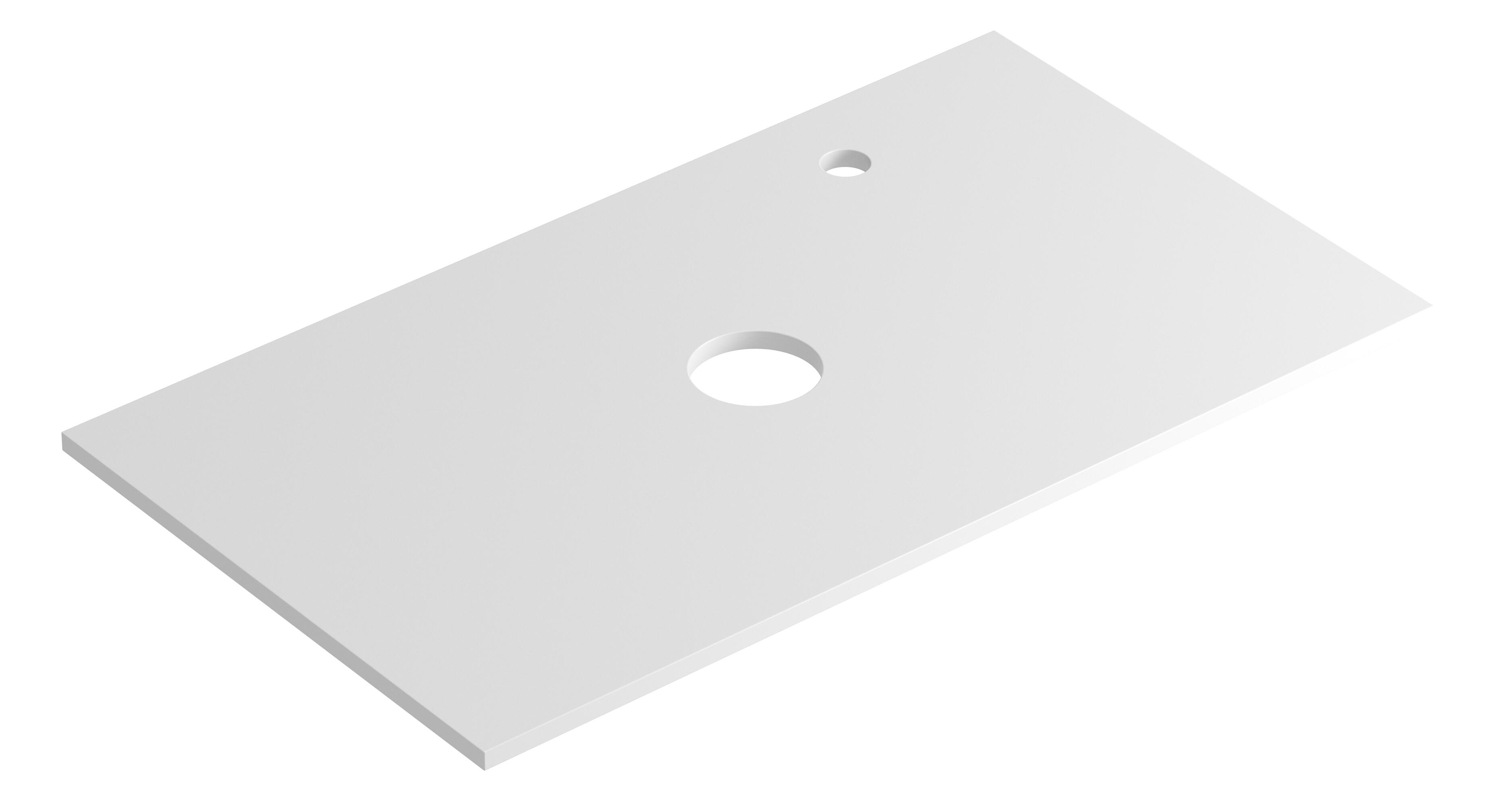 Encimera lavabo tecolor blanco 80x46x1.5 cm