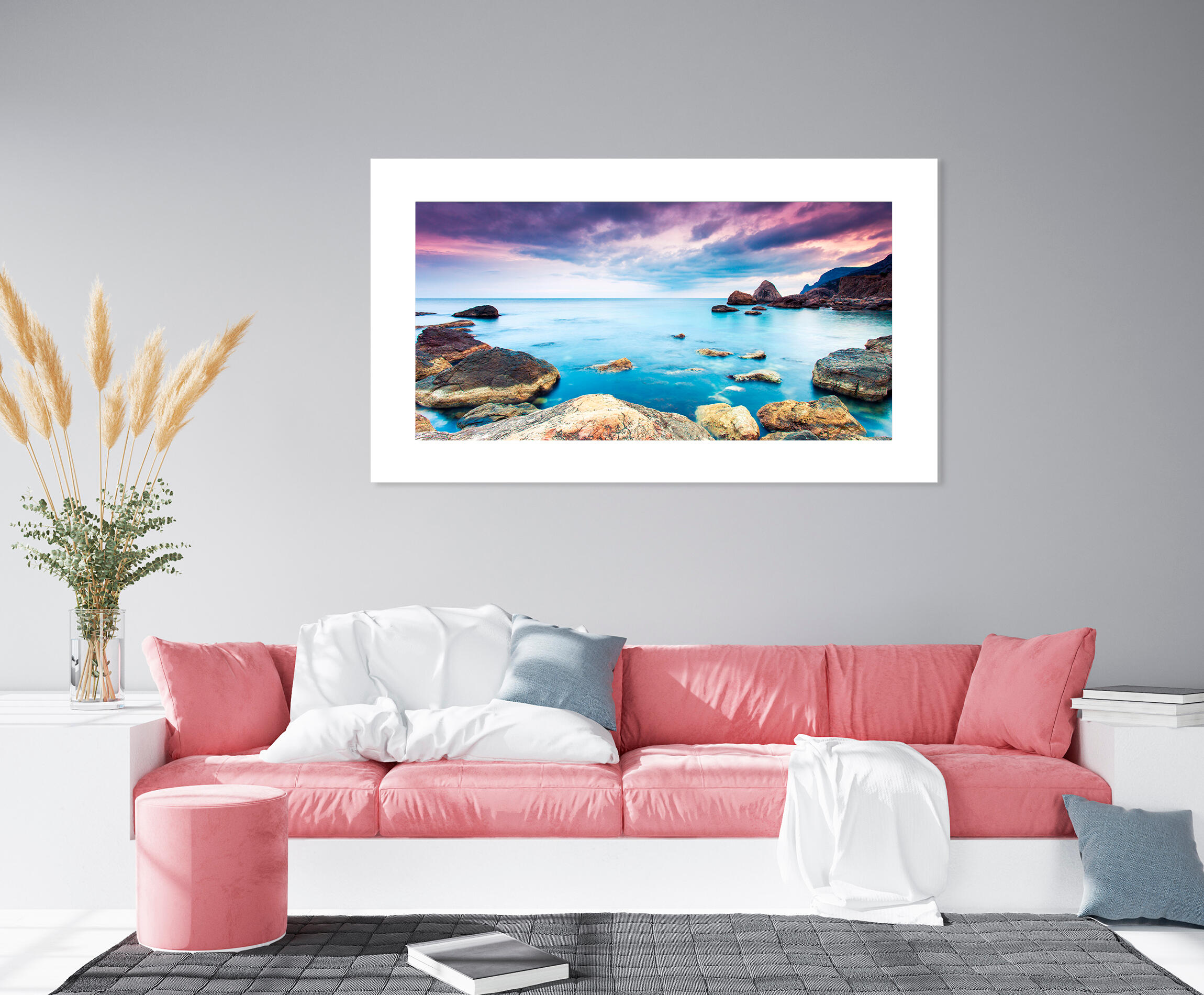 Pintura impresa brillo marina m/bl 80x140cm